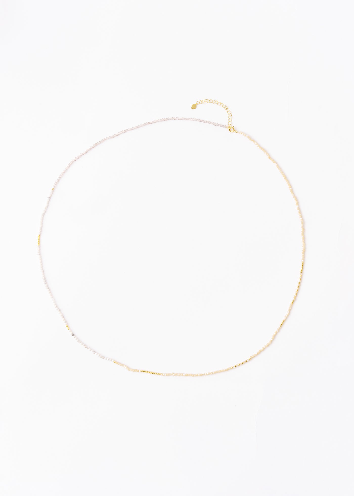 Mother Of Pearl & Multi Beads Long Necklace