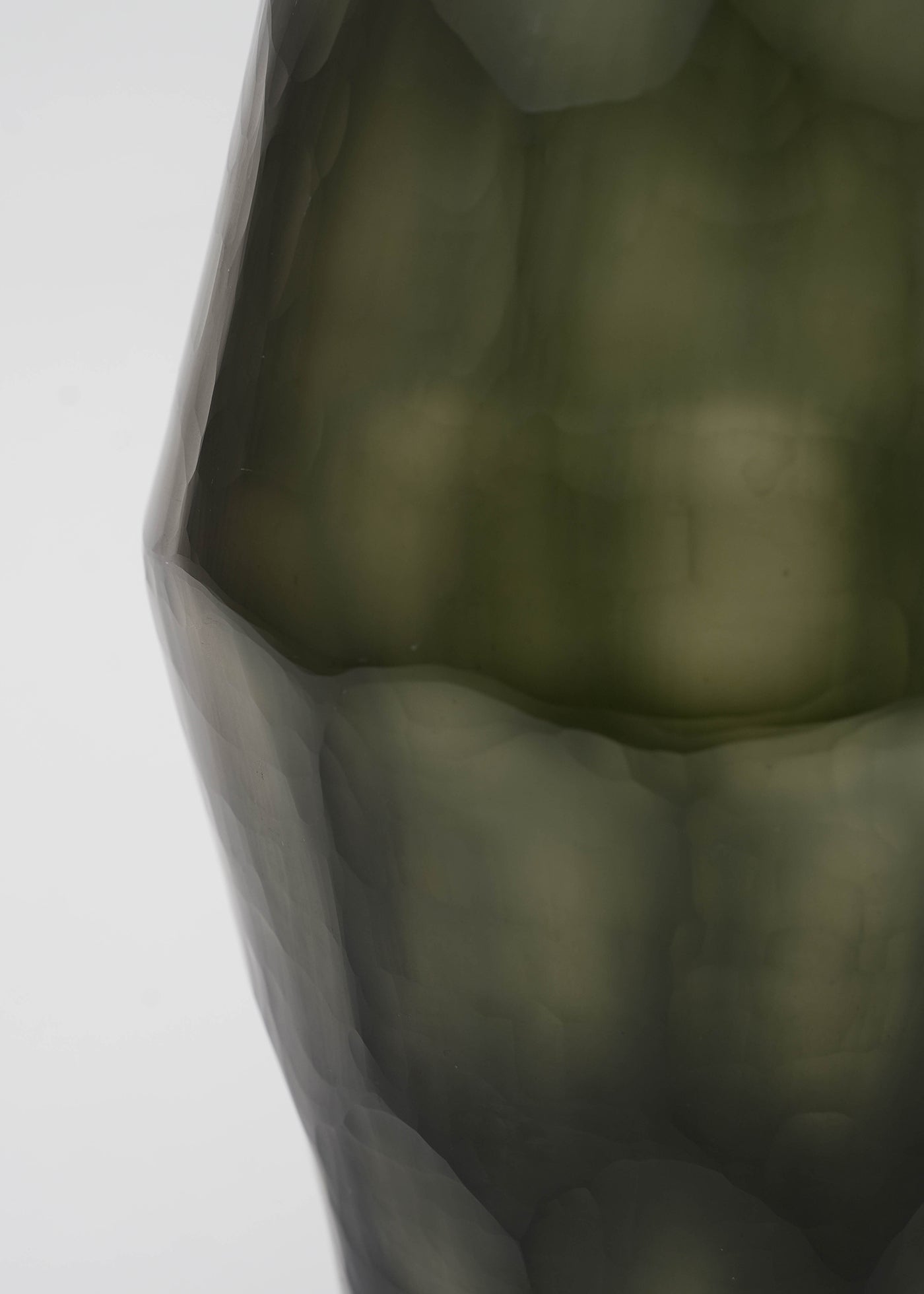 Hand Made Glass Flower Vase Emerald