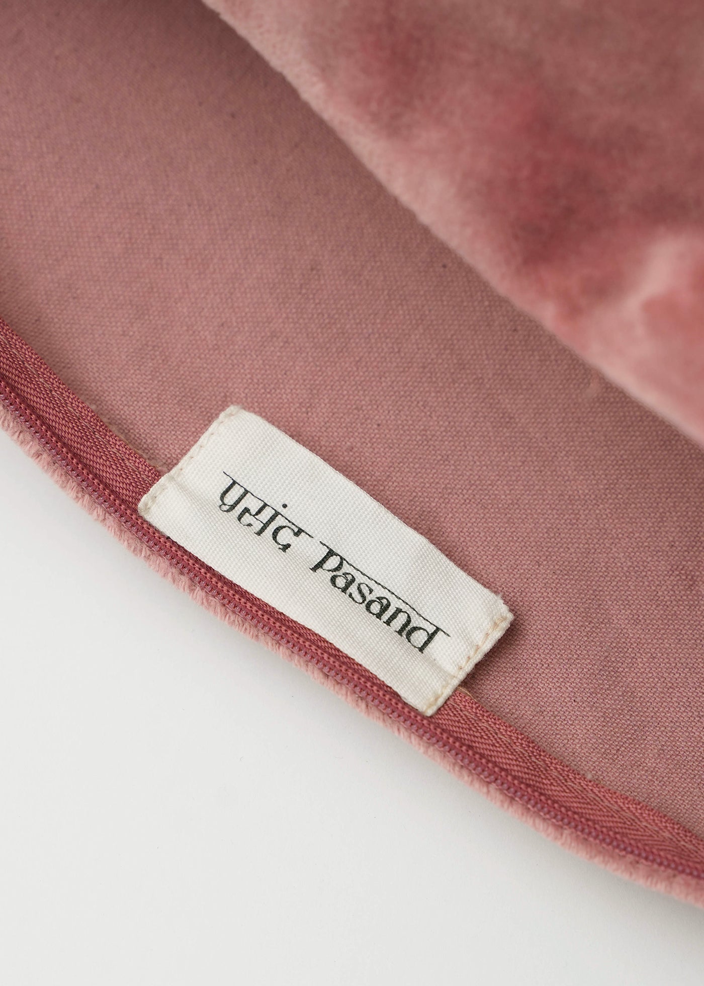 Velvet Tassel Cushion Cover Pink