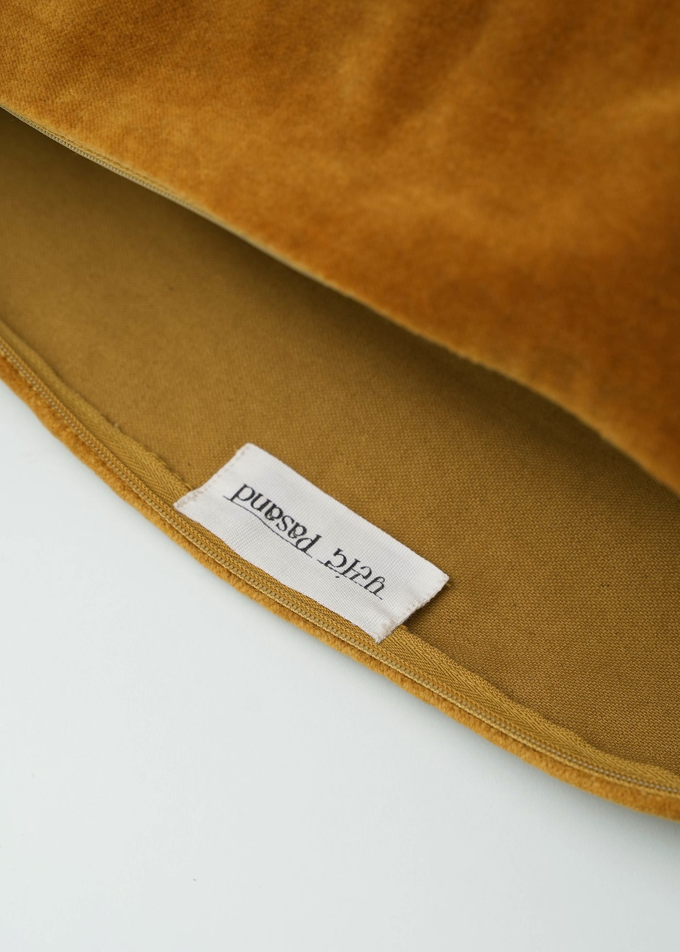 Velvet Tassel Cushion Cover Mustard