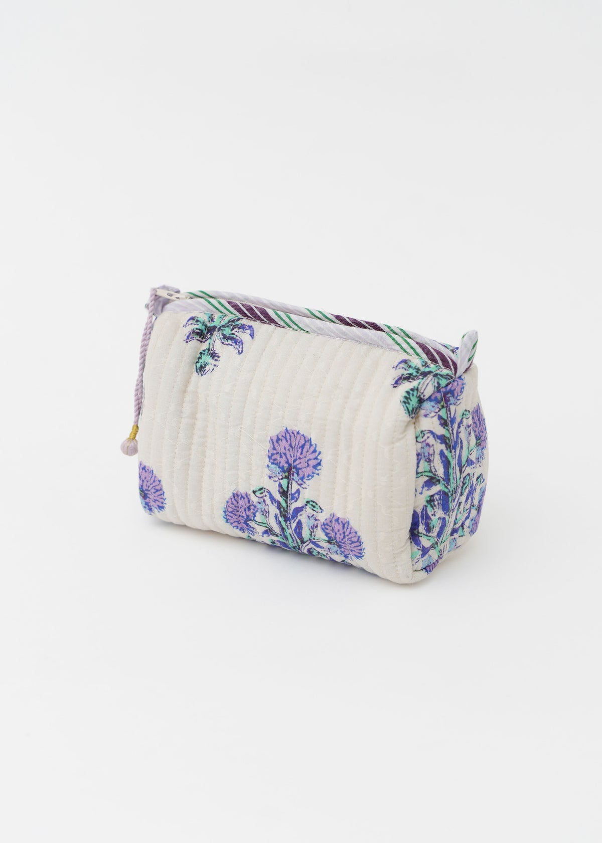 Marigold Print Upcycle Quilted Pouch