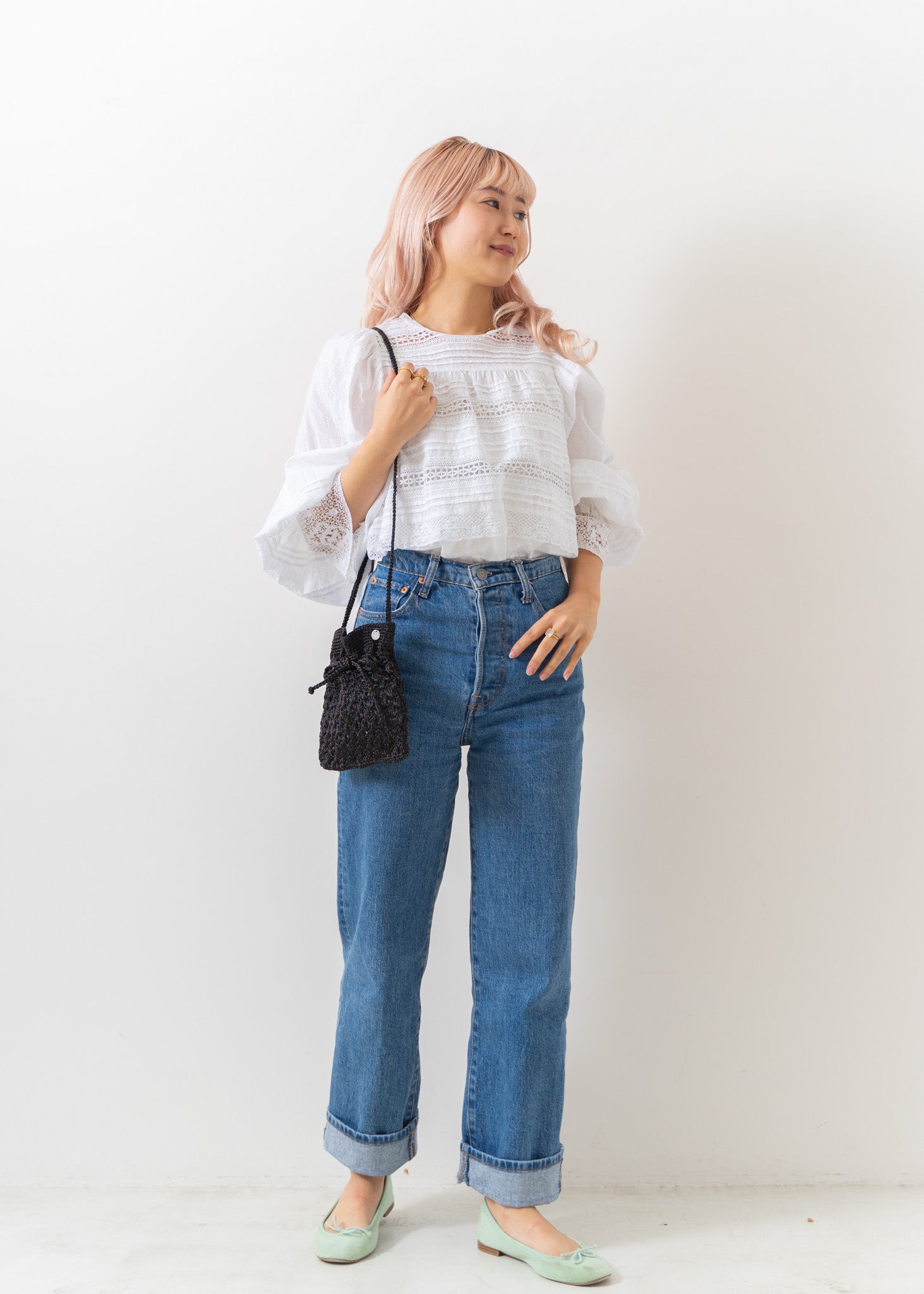 Metallic Macrame Sacoche Bag