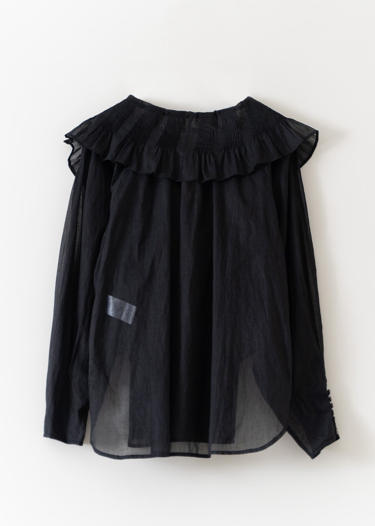 Cotton Organza Furill Collar Blouse