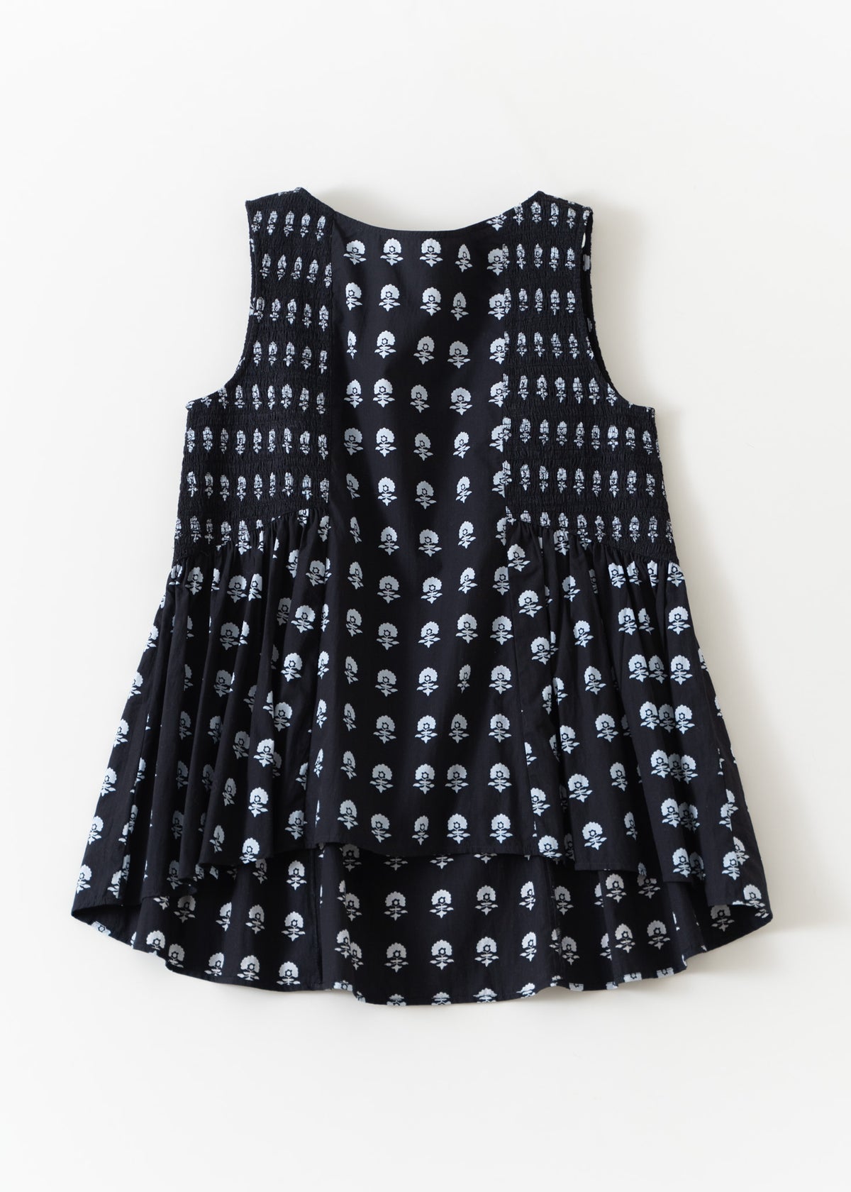 Poplin Fluff Print Sleeveless Top | Pasand by ne Quittez pas 