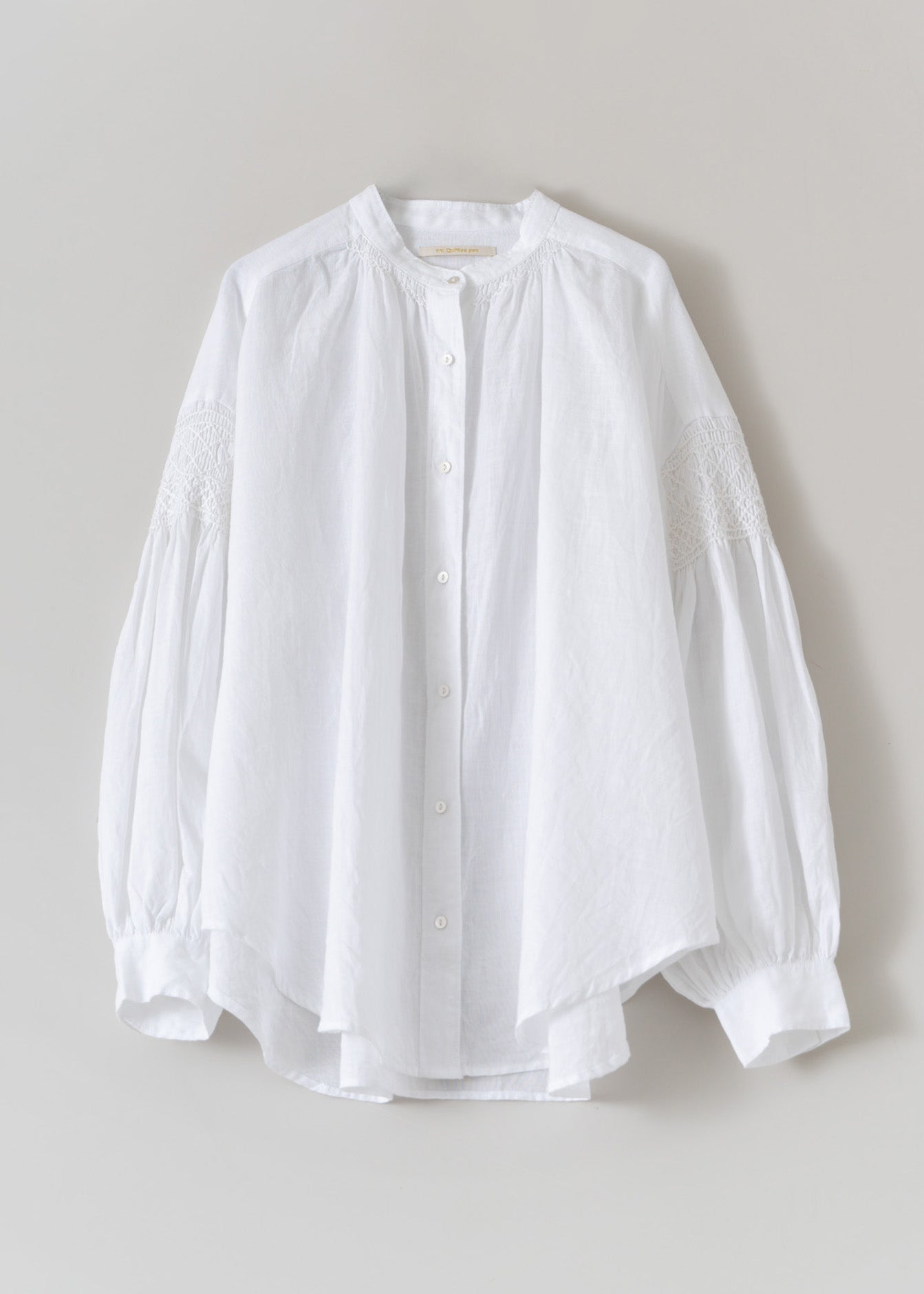 Ramie Smocking Blouse