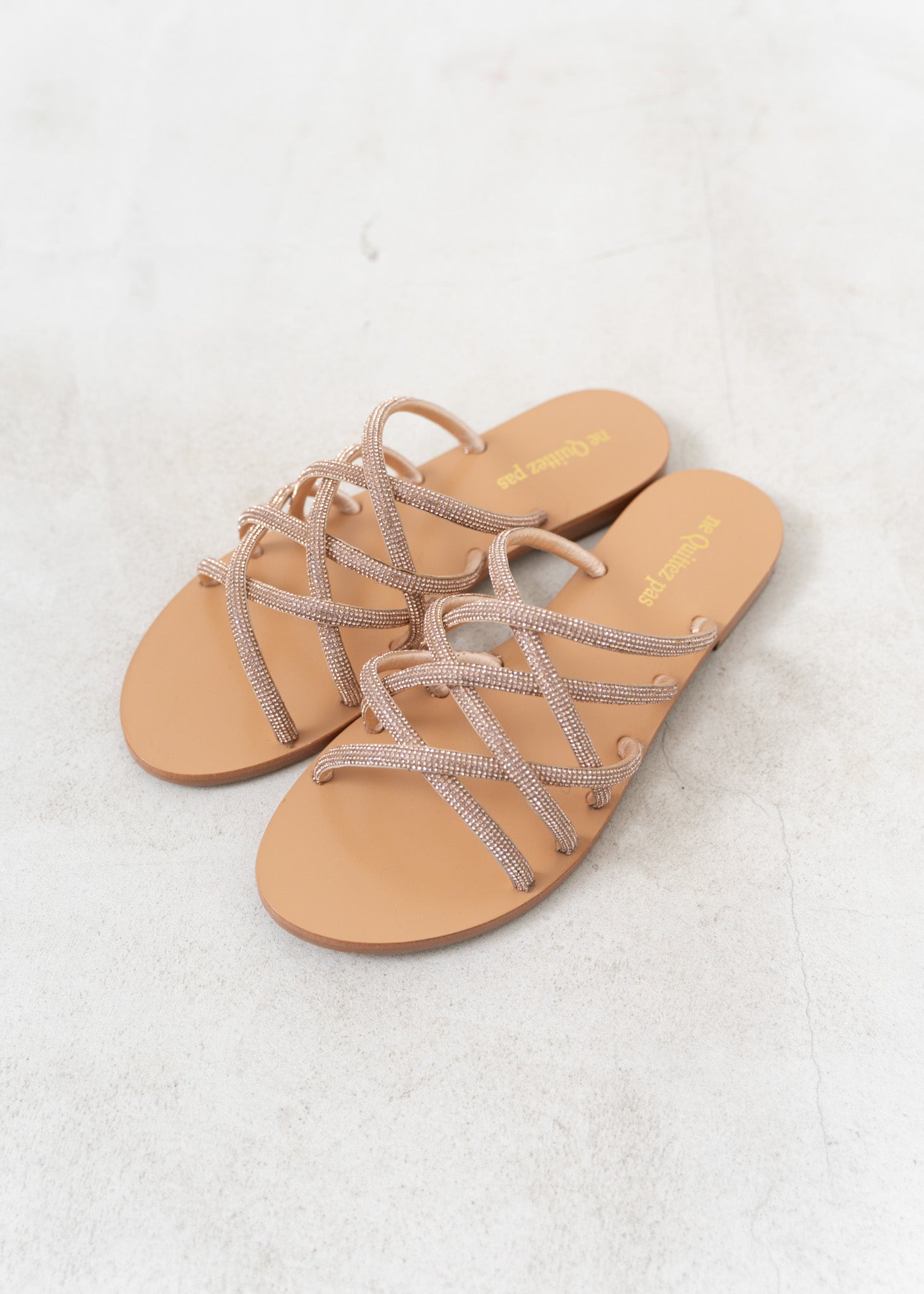 Cord Bijoux Cross Strap Sandal