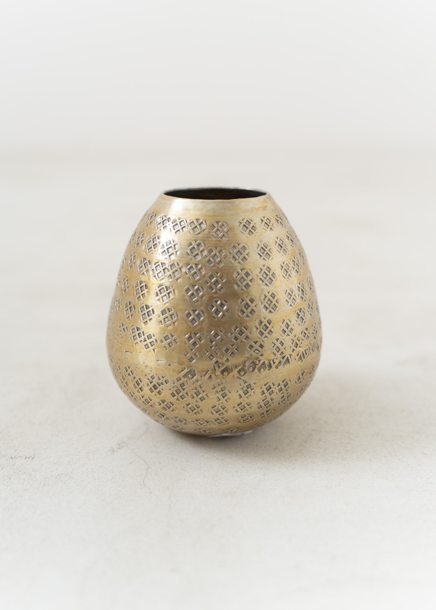 Artistic Aluminum Vase Hammered