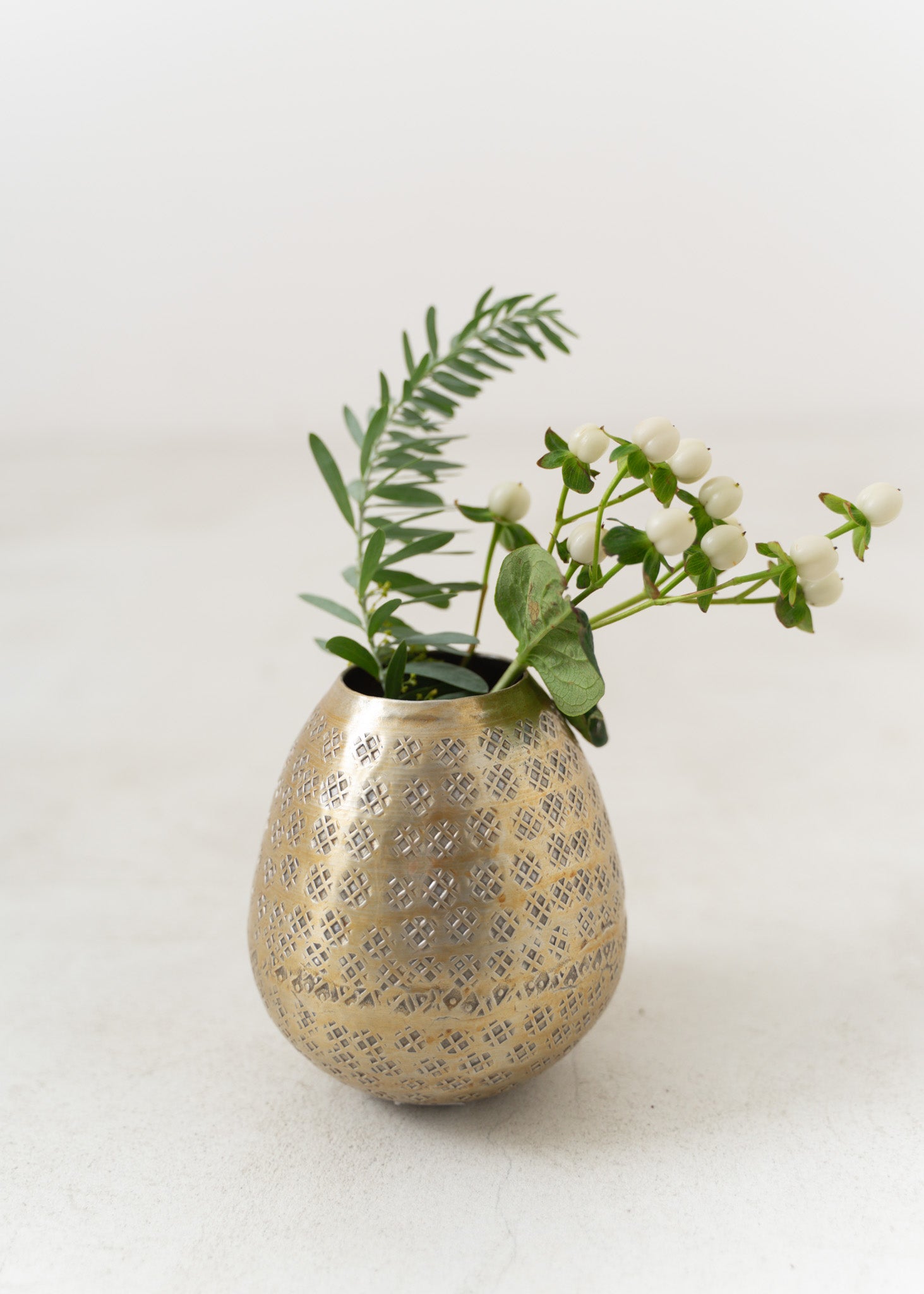 Artistic Aluminum Vase Hammered