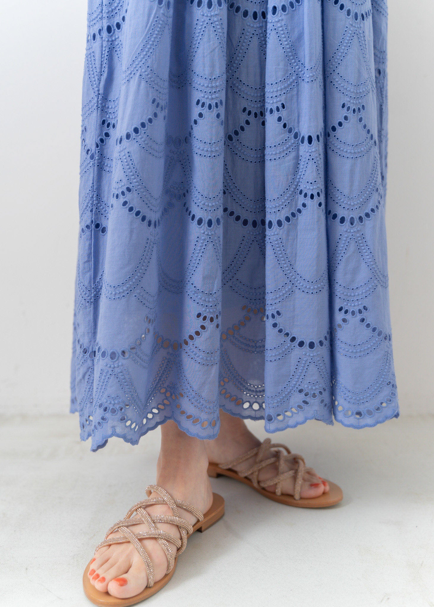 Cord Bijoux Cross Strap Sandal