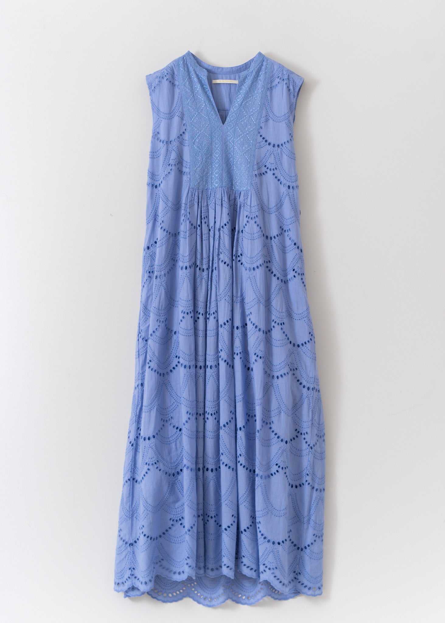 Cotton Voile Dot Hemla No Sleeve Dress | Pasand by ne Quittez pas 