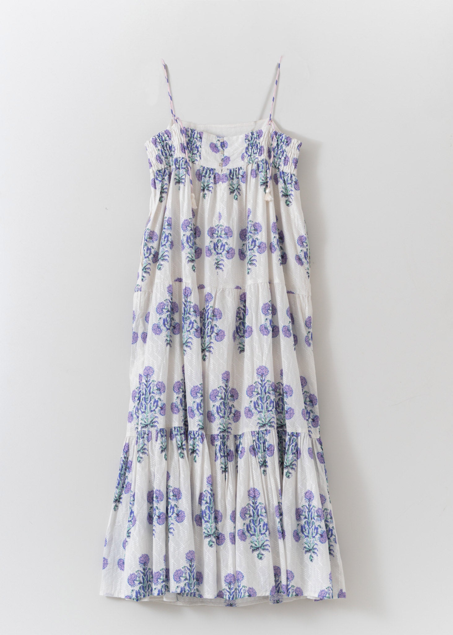 Cotton Jacquard Marigold Print Cami Dress