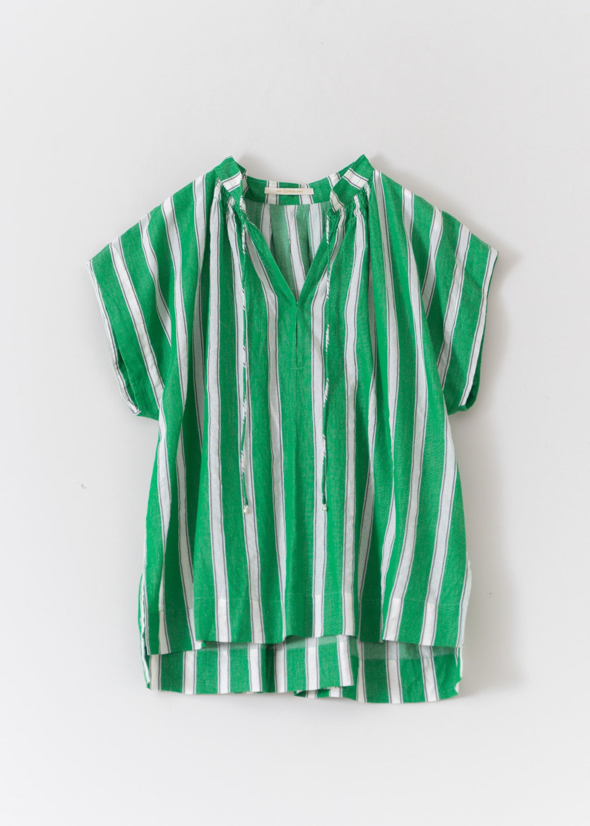 Cotton Voile Stripe French Sleeve Blouse | Pasand by ne Quittez 
