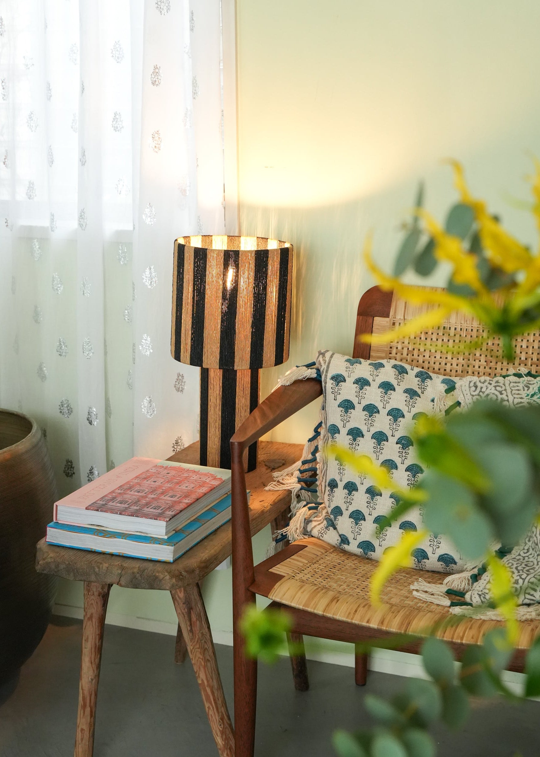 Raffia Stripe Table Lamp