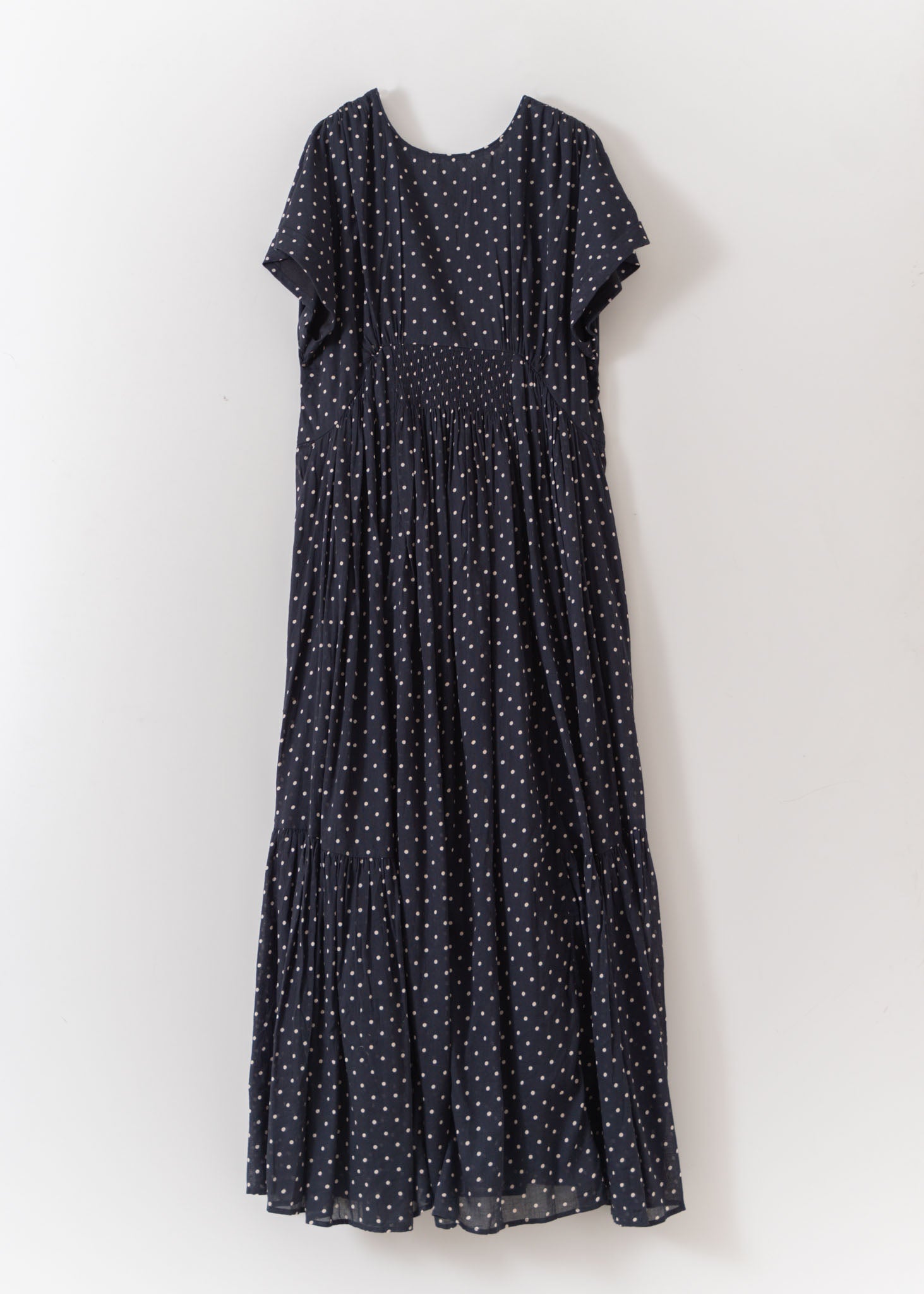 Cotton Voile Dot Print Sleeveless Dress