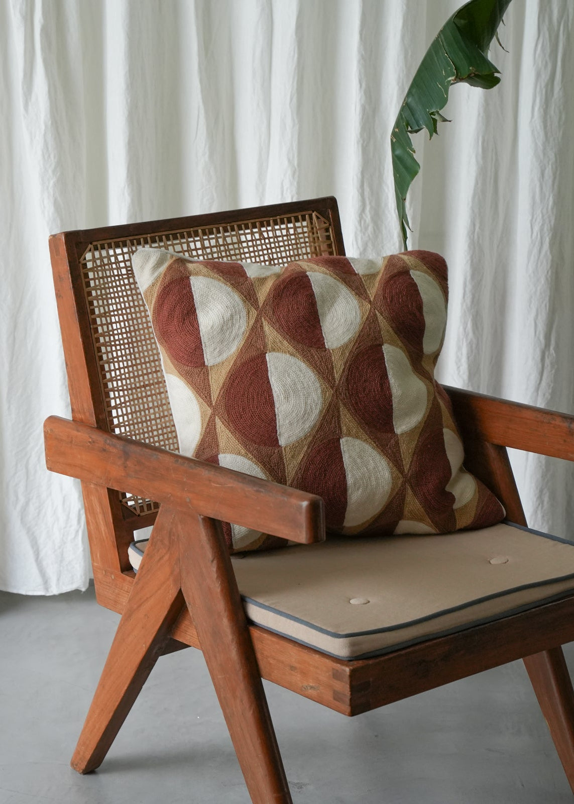 Artistic Hand Embroidery Cushion Cover