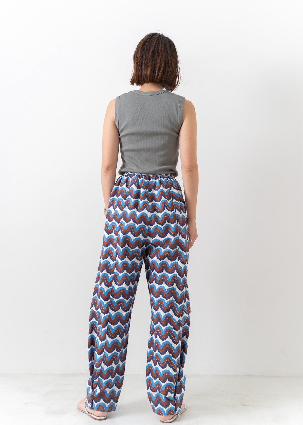 Cotton Twill Wide Pants