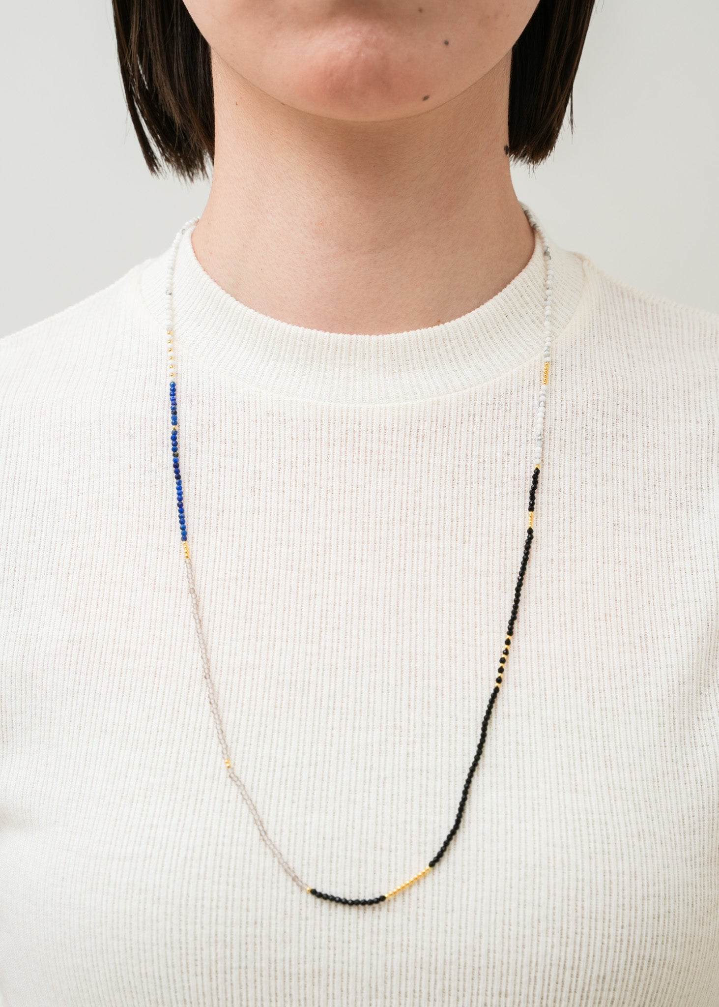 Lapis Lazuli & Multi Beads Long Necklace