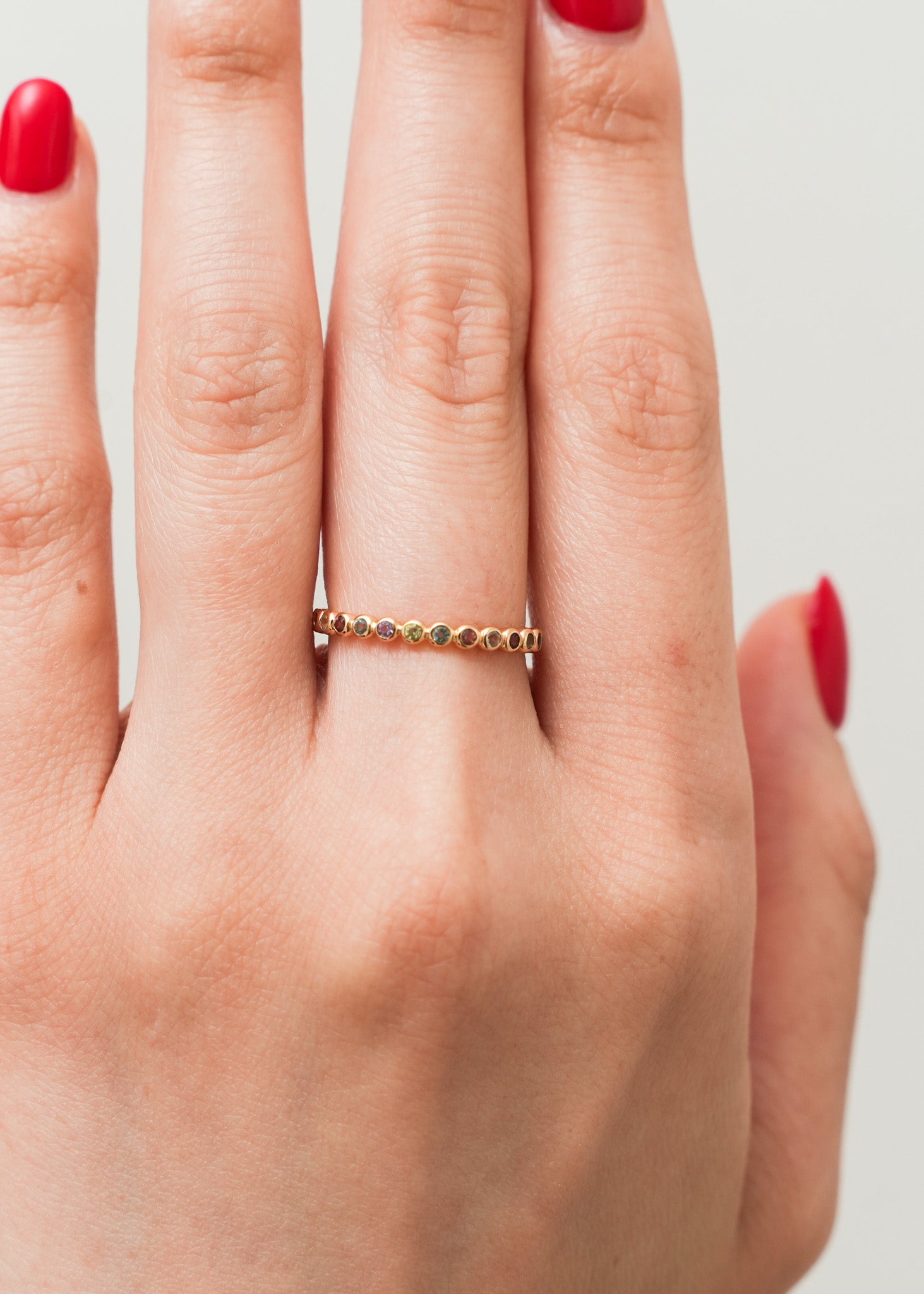 Tiny Gem Eternity Ring