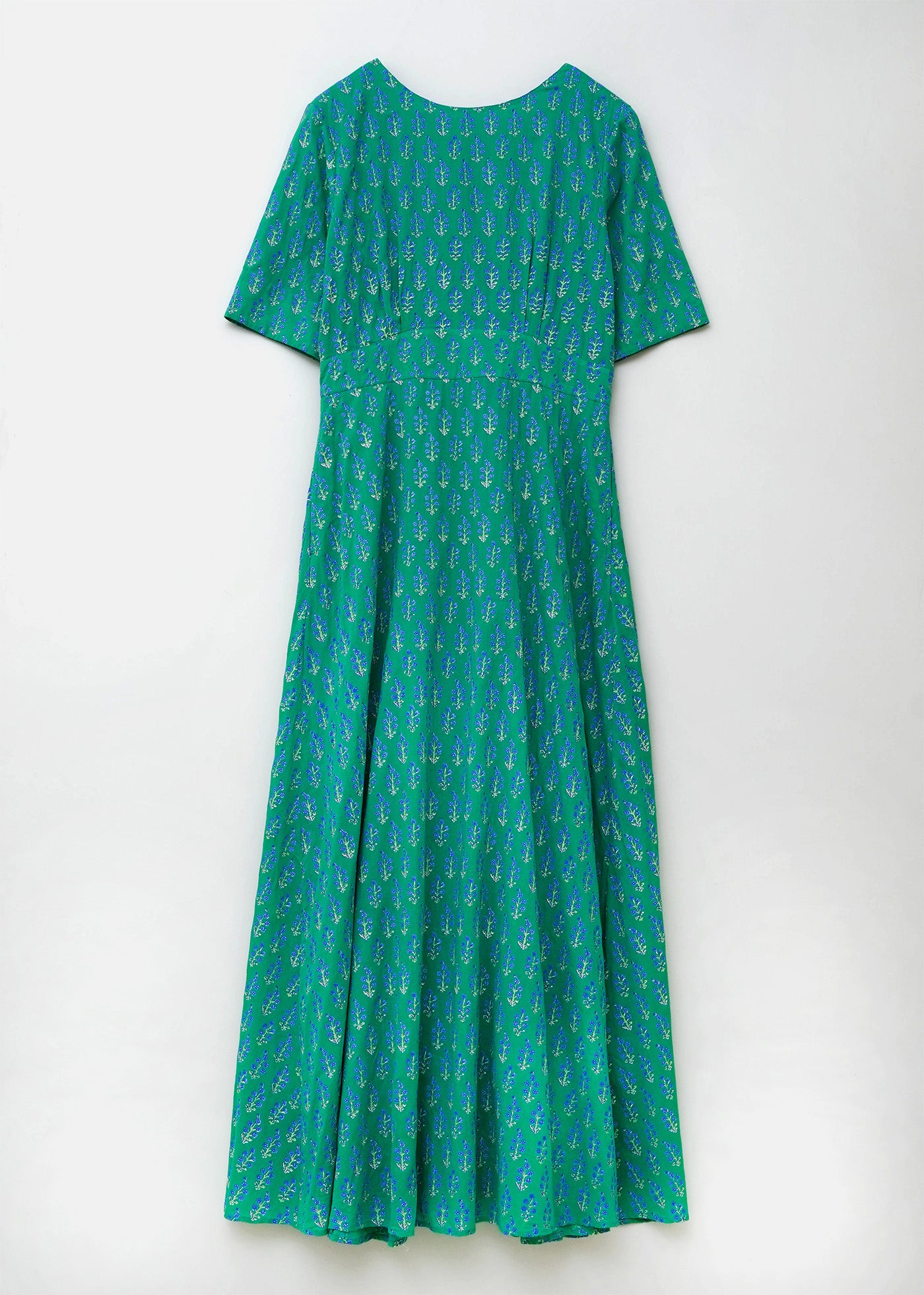 Cotton Voile Small Flower Print Flare Dress