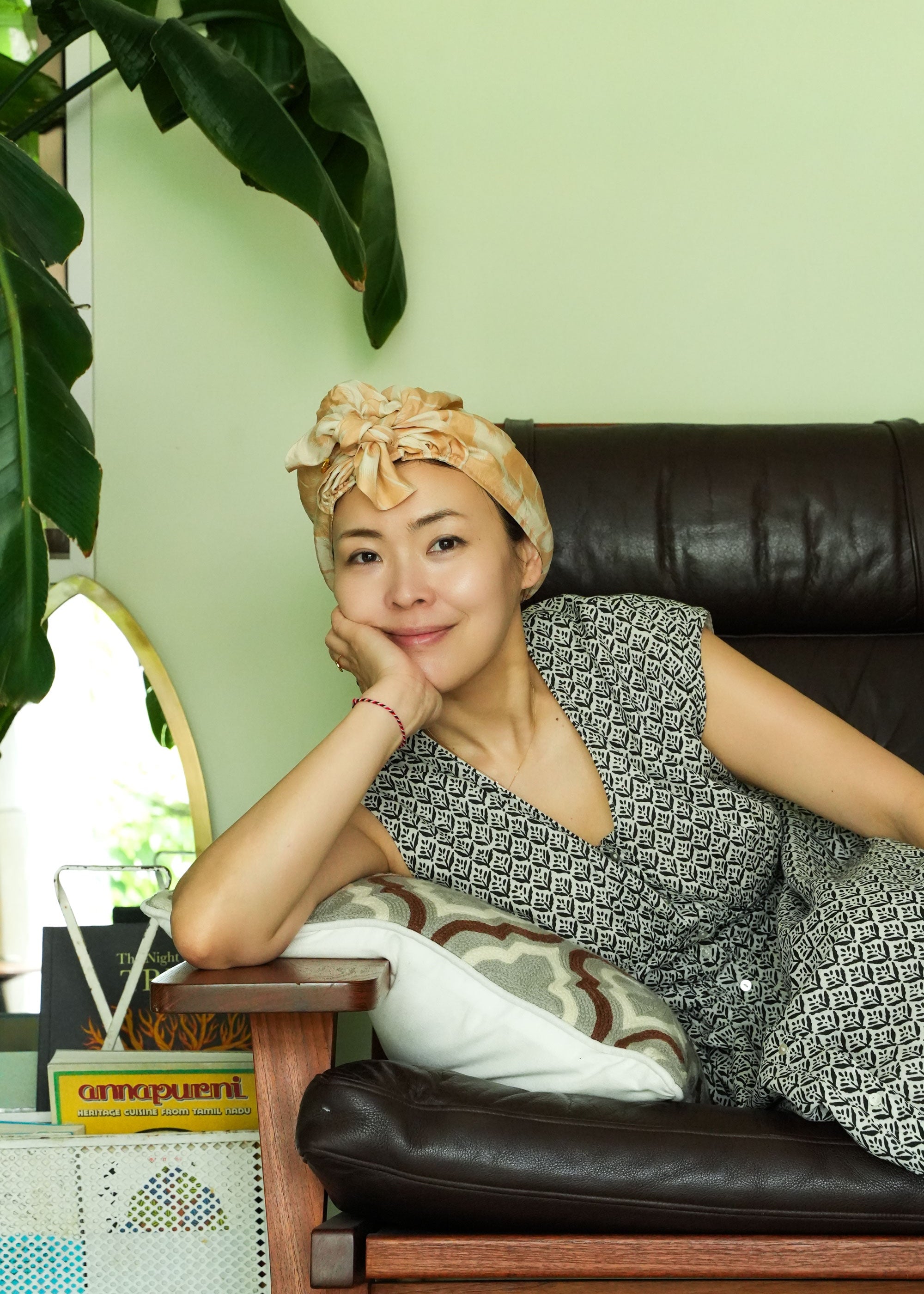 Silk Printed Night Cap