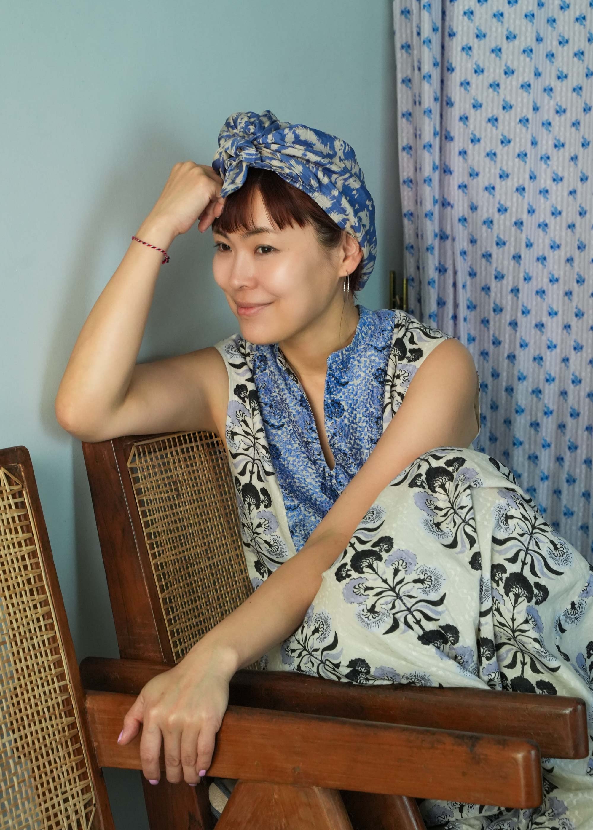 Silk Printed Night Cap