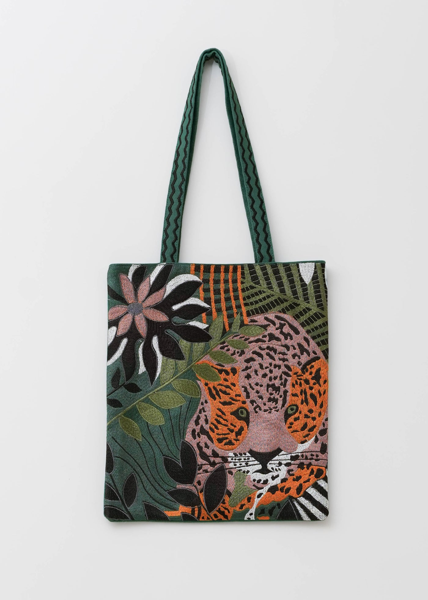 Animal Embroidery Tote Bag