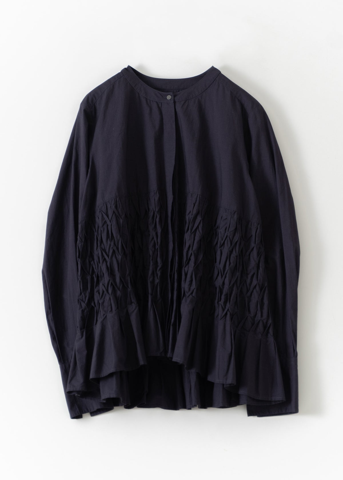 Cotton Poplin Wave Tuck Blouse | Pasand by ne Quittez pas | パサン 