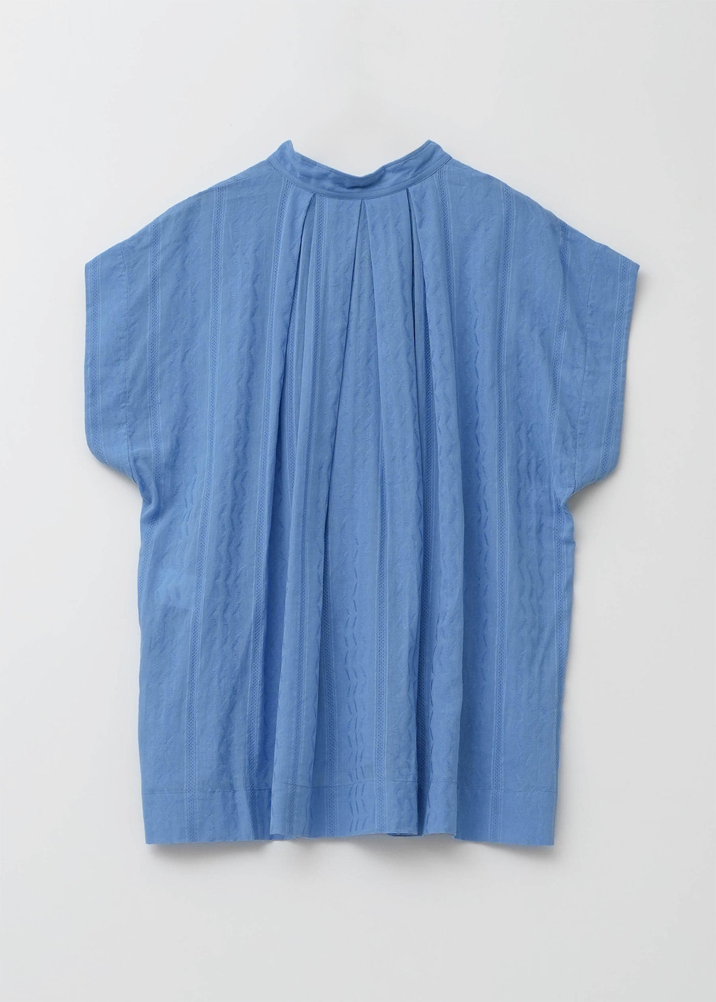 Cotton Zigzag Dobby French Sleeve Blouse