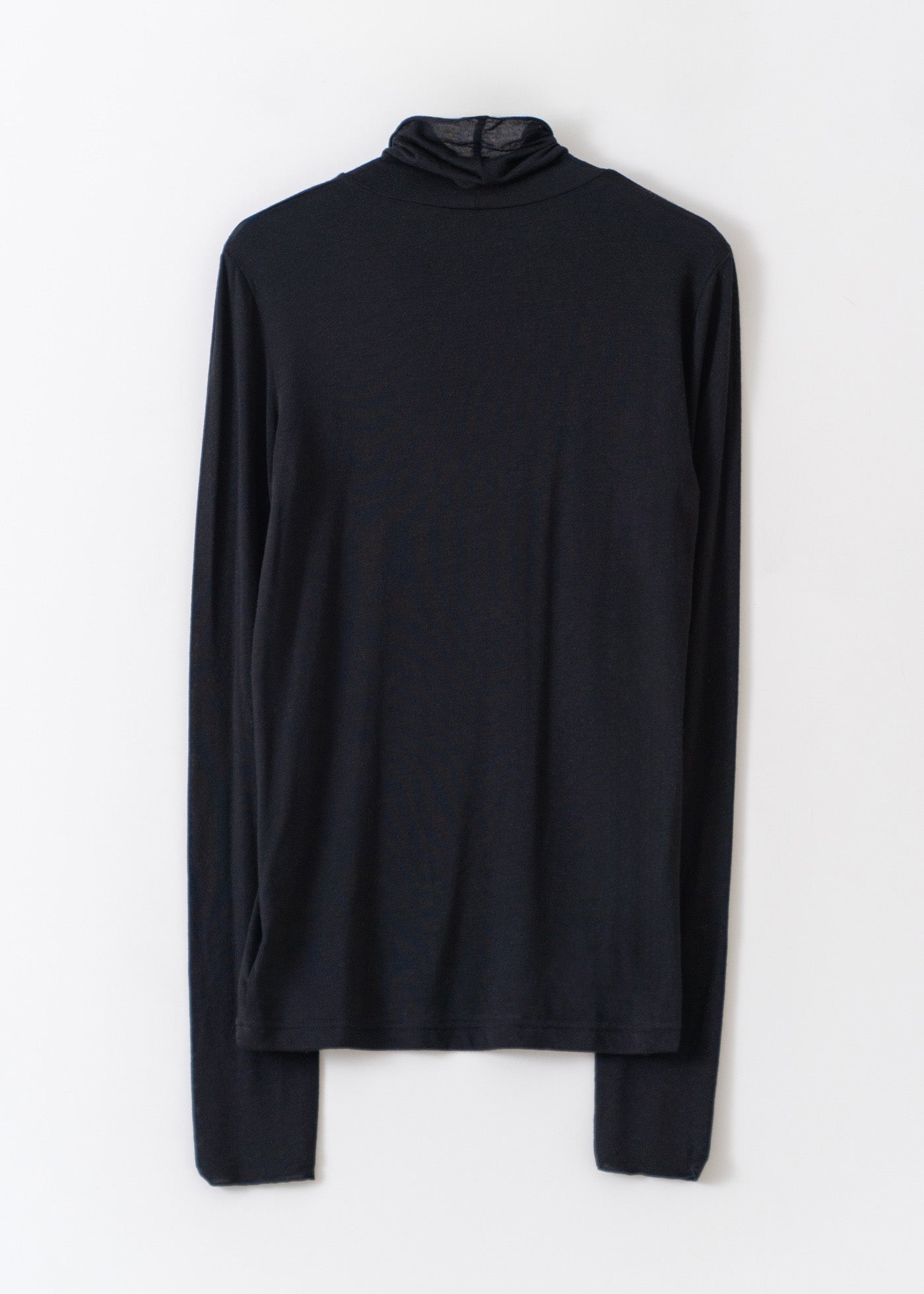 Sheer Tencel Cashmere Turtle Neck