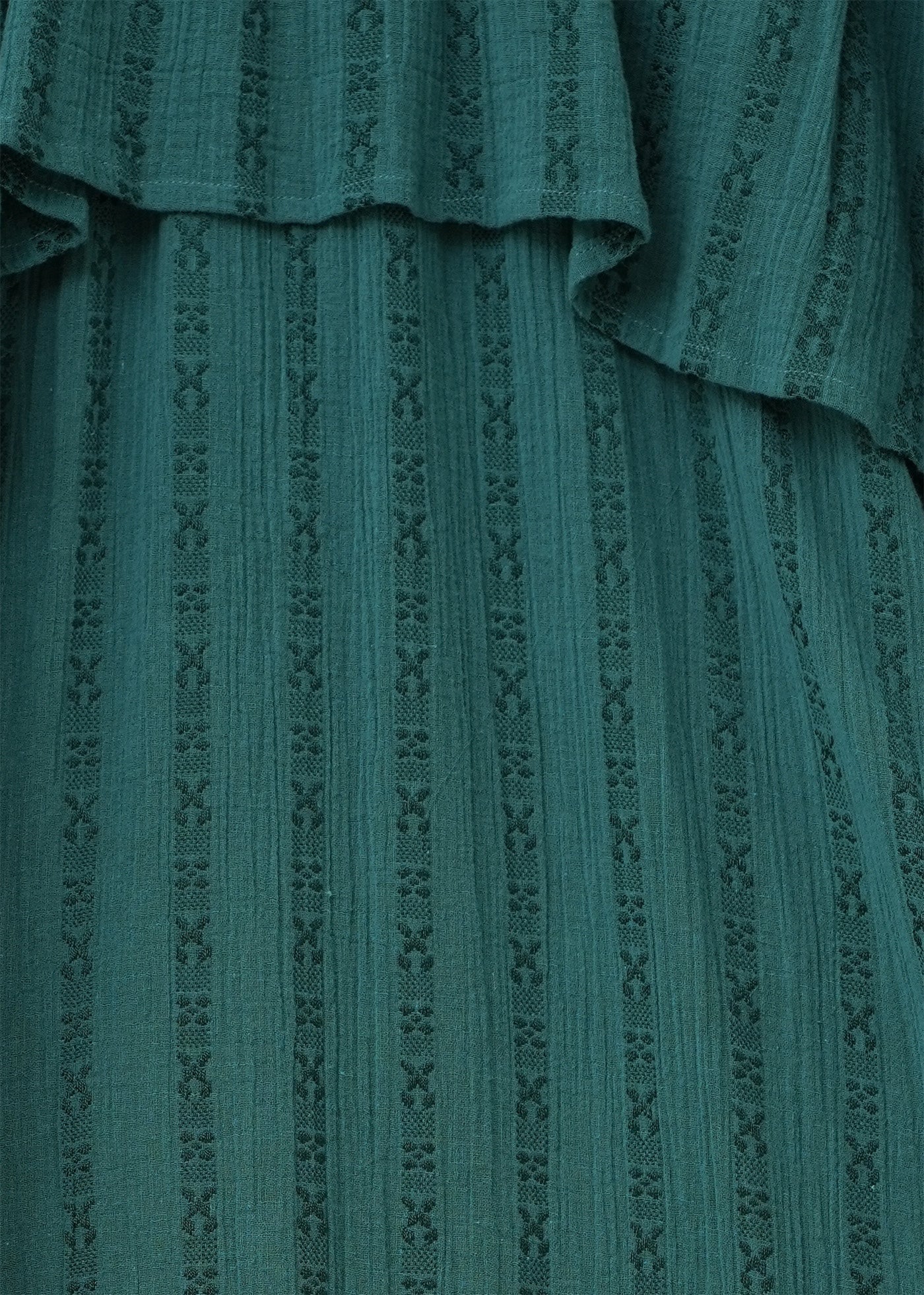 Cotton Jacquard Cord Embroidery Dress