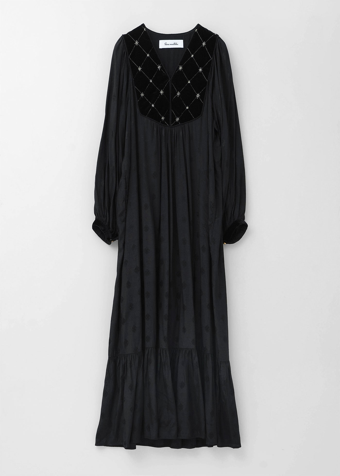 Velvet Beads Embroidery Dress