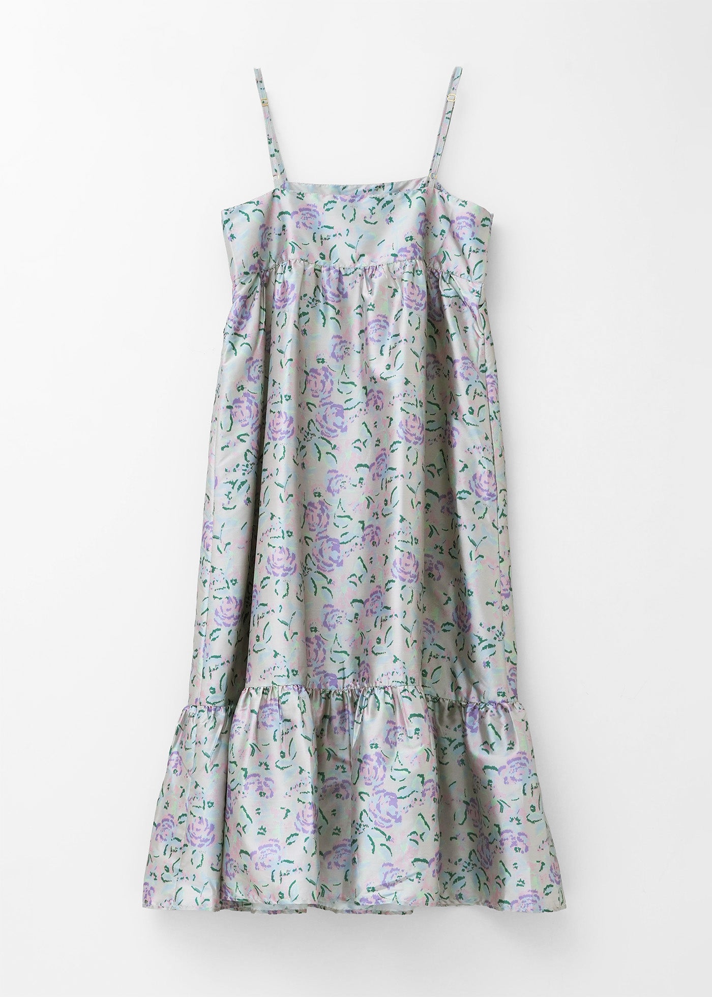 Poly Dupion Flower Print Cami Dress