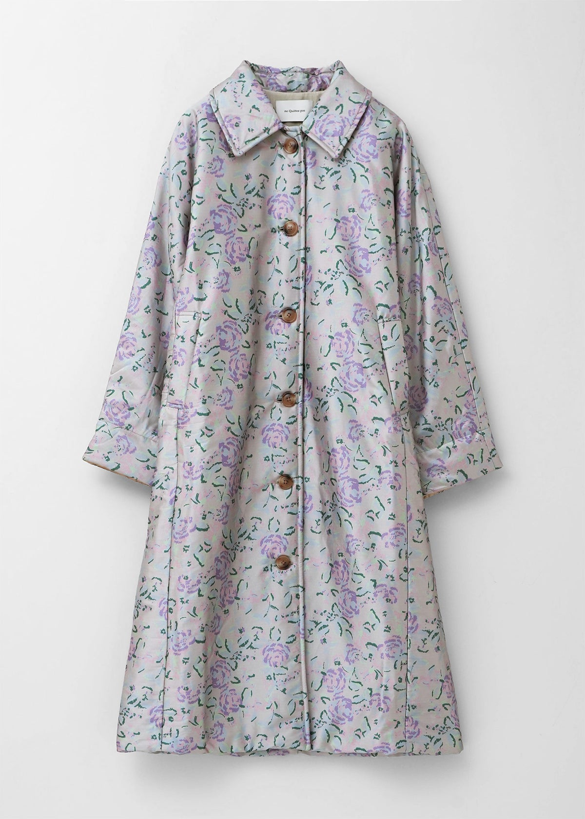 Poly Dupion Flower Print Quilting Coat | Pasand by ne Quittez pas 