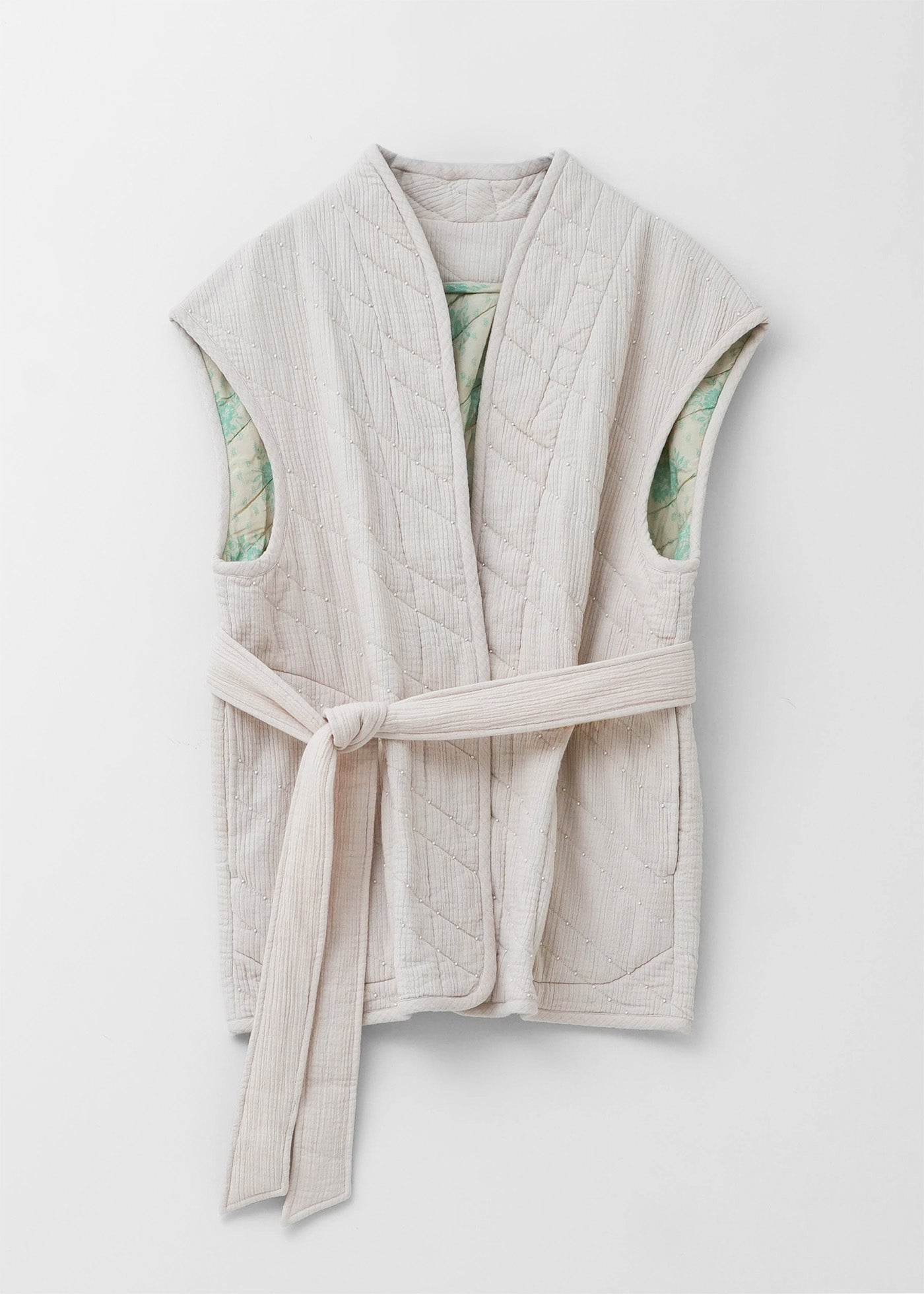 Double Gauze Beads Quilting Vest