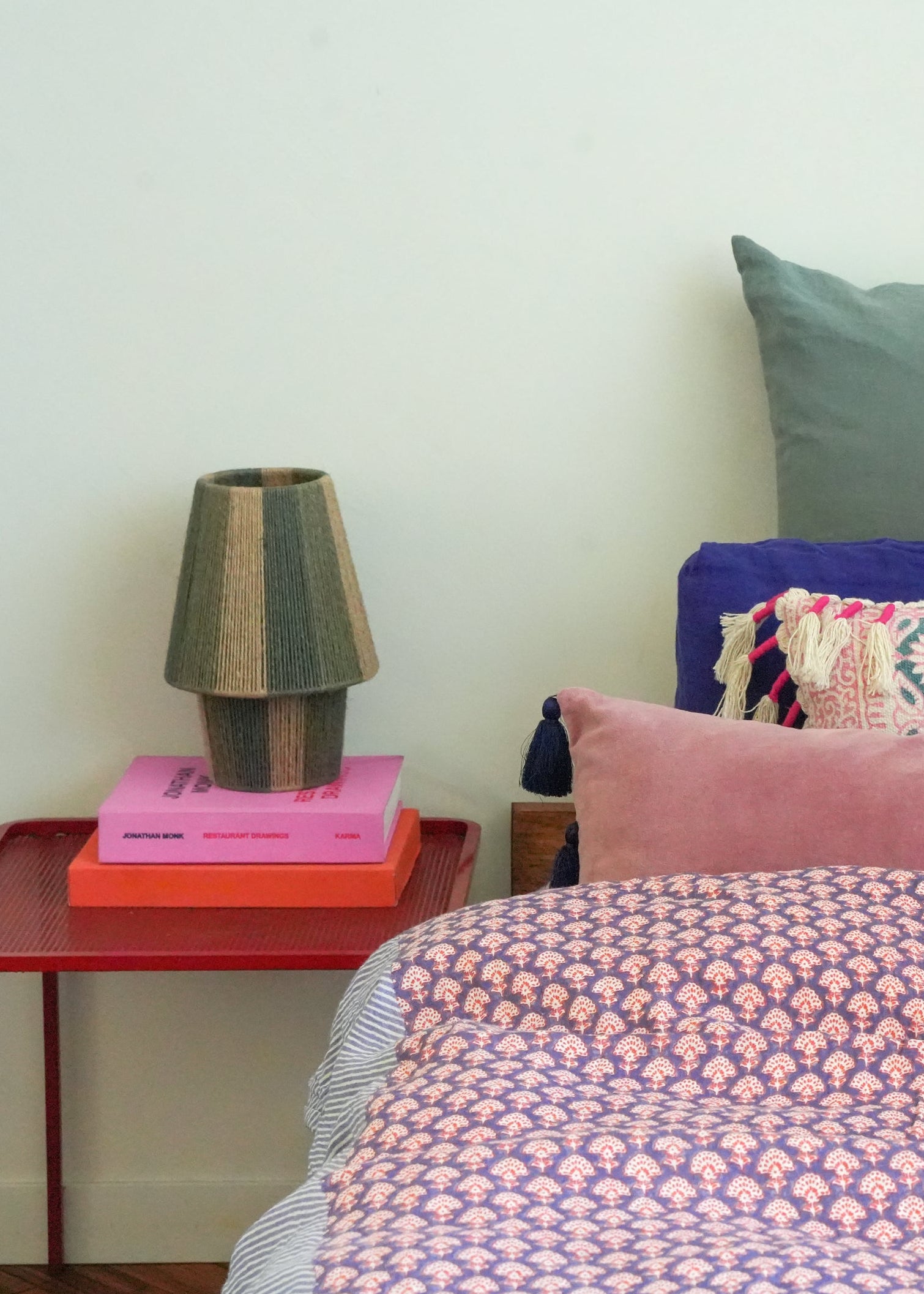 Jute Multi Stripe Table Lamp