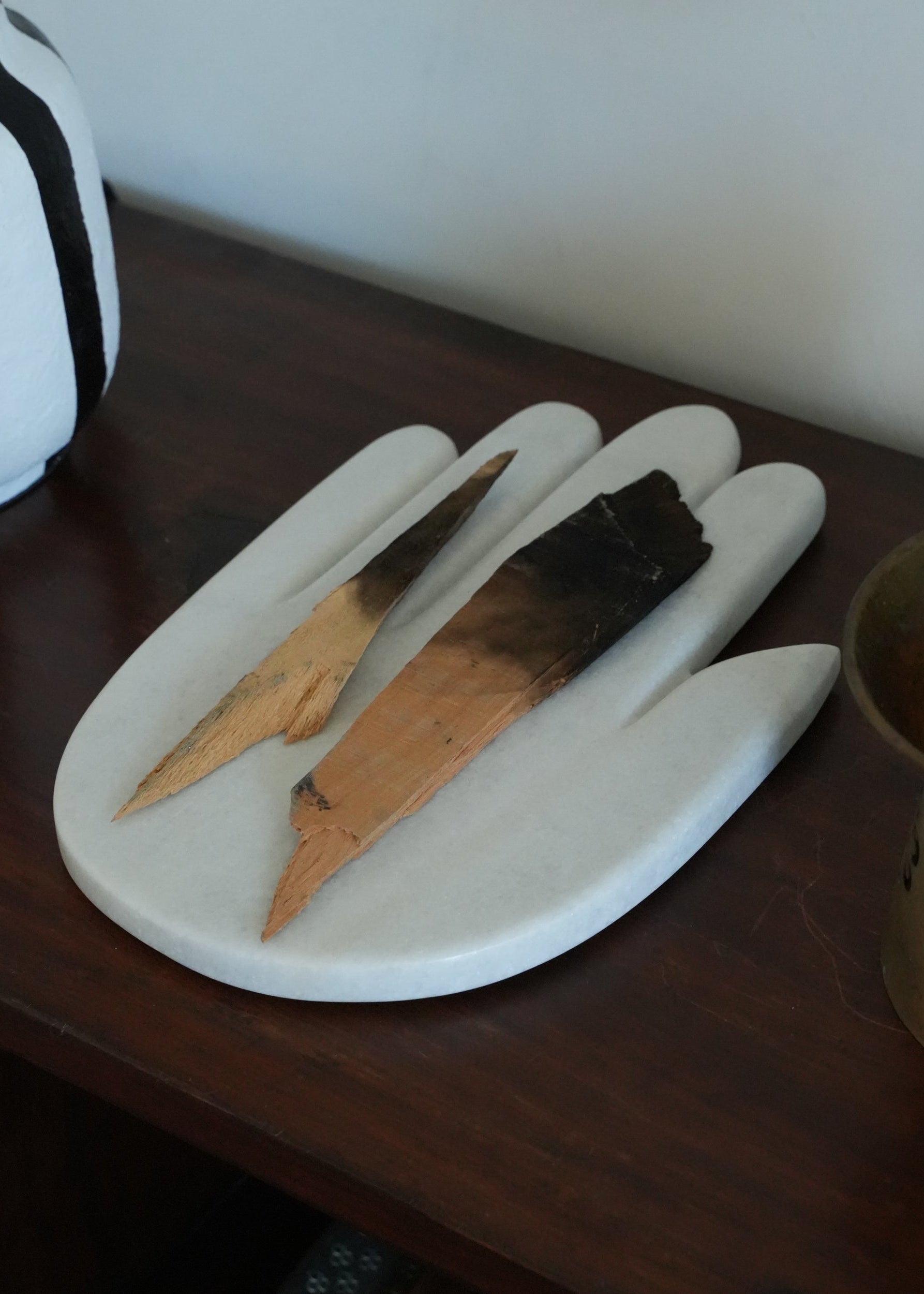 White Marble Stone Hand