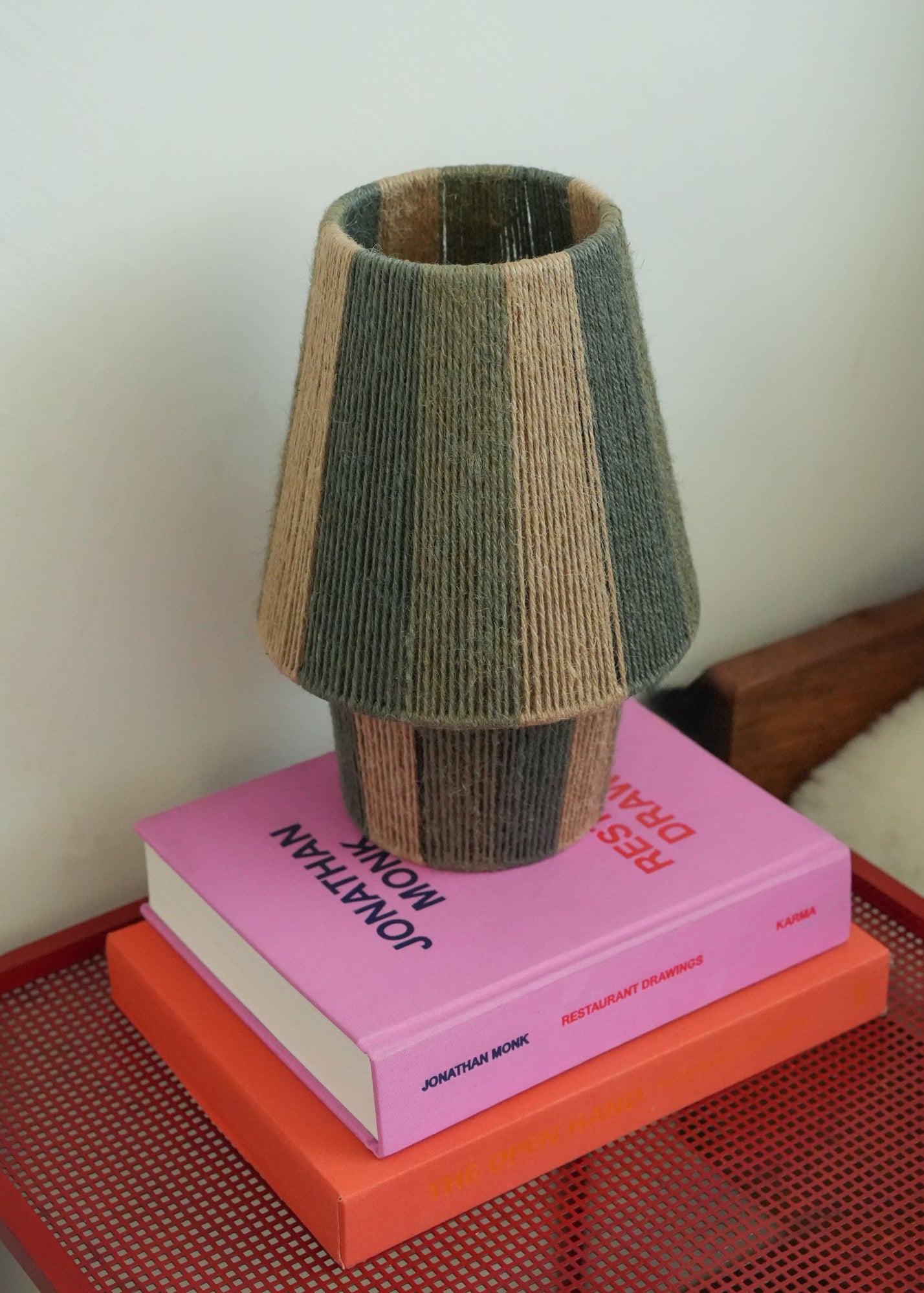 Jute Multi Stripe Table Lamp