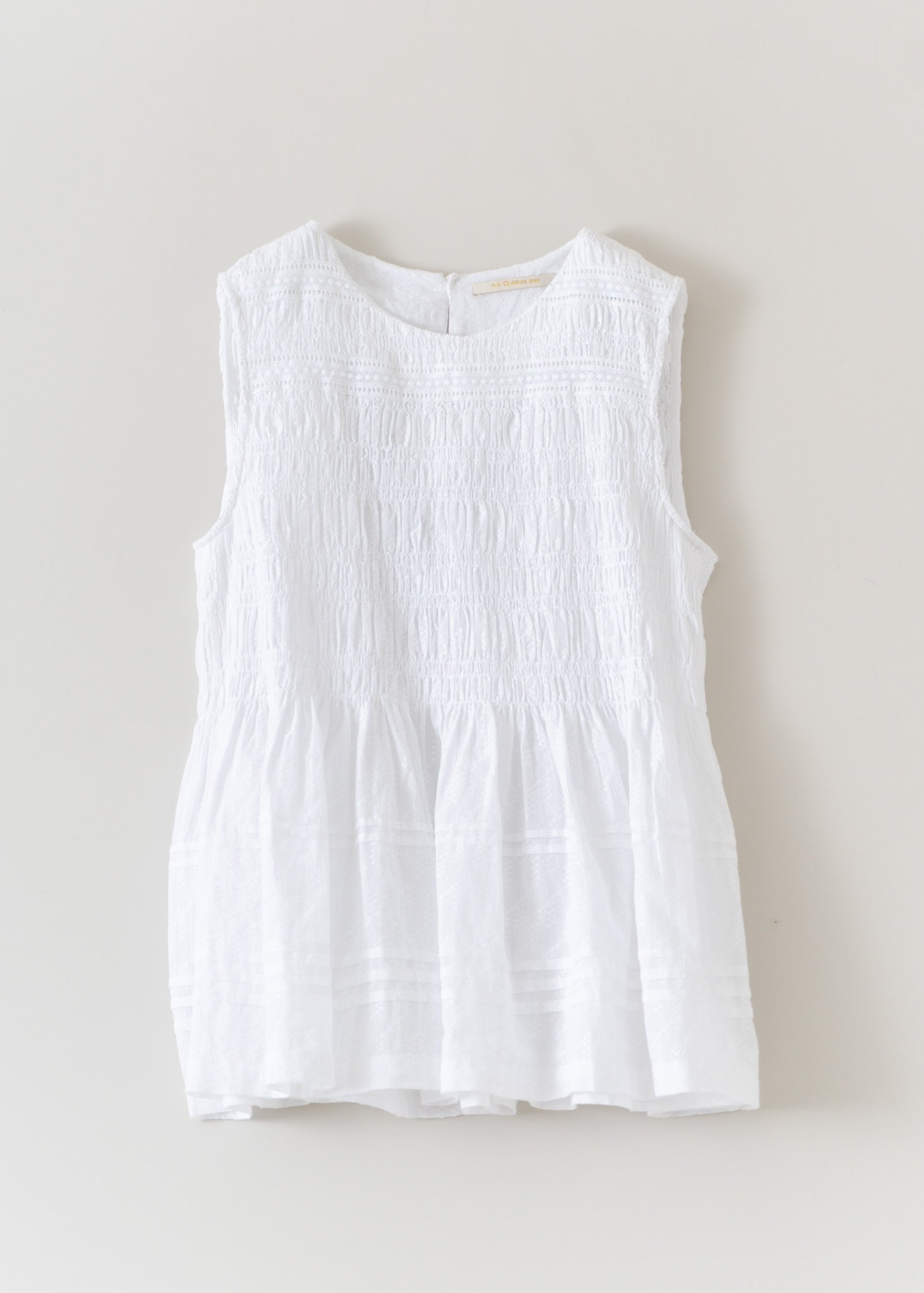 【5/2 10時発売】Cotton Dobby Sleeveless Shirring Top