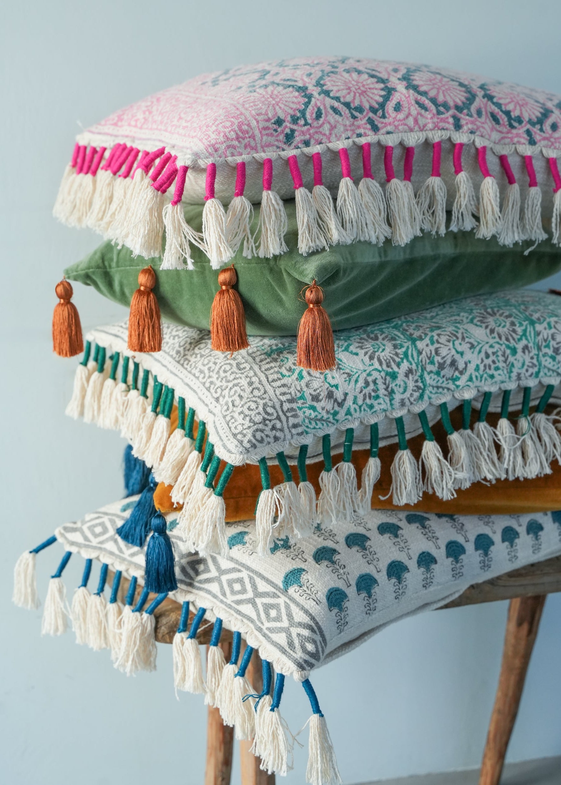 Block Ethnic Print Cushion Cover