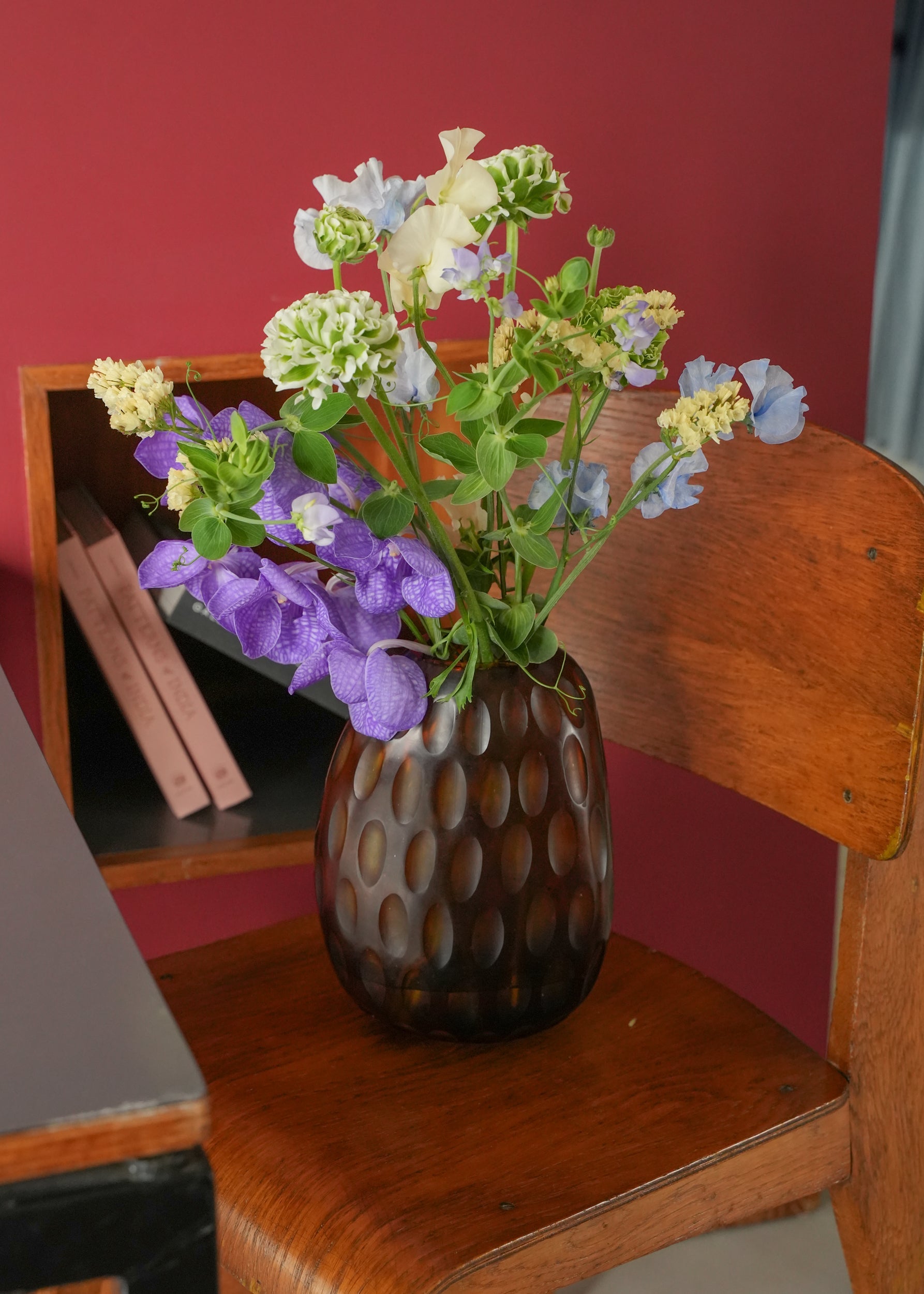Hand Made Glass Flower Vase Dot