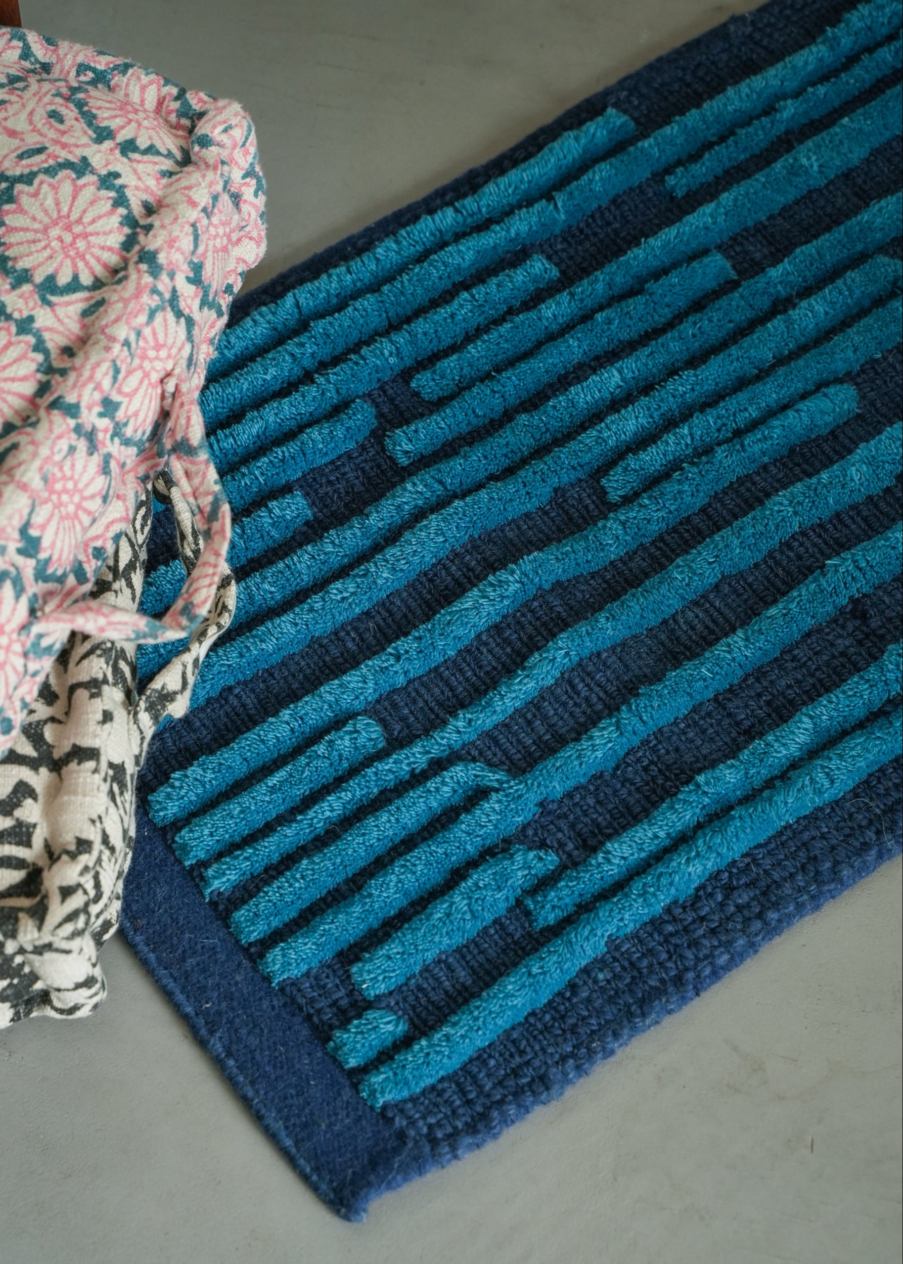 Moss Stripe Wool Rug