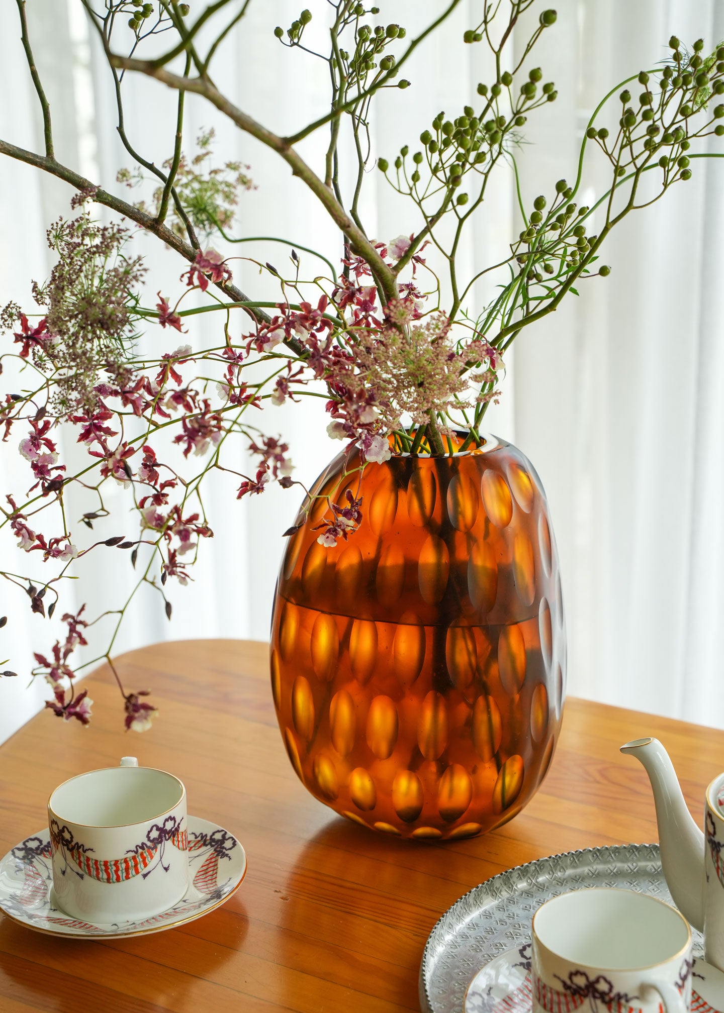 Hand Made Glass Flower Vase Dot