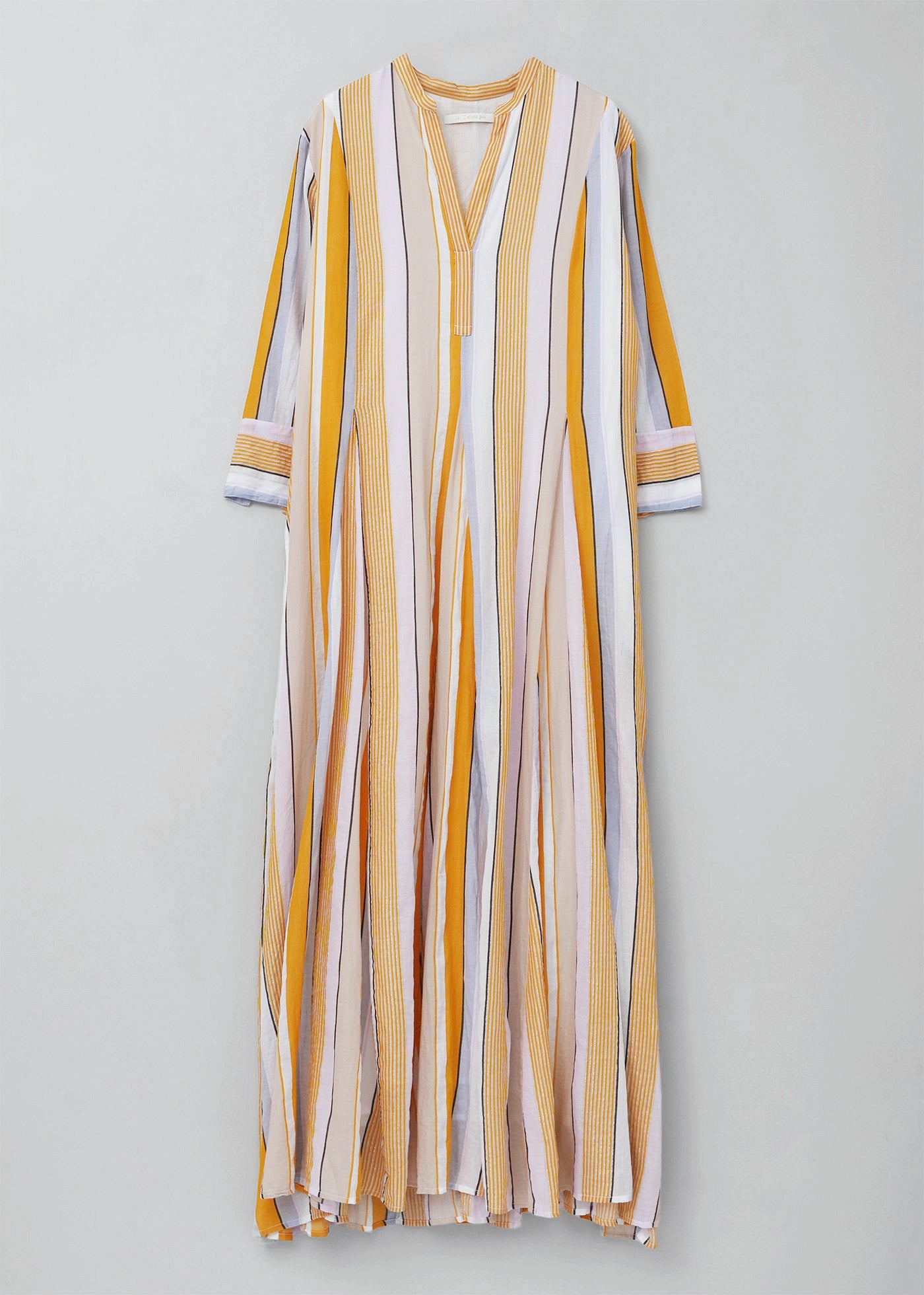 【3/4 10時発売】Cotton Voile Stripe Panel Dress