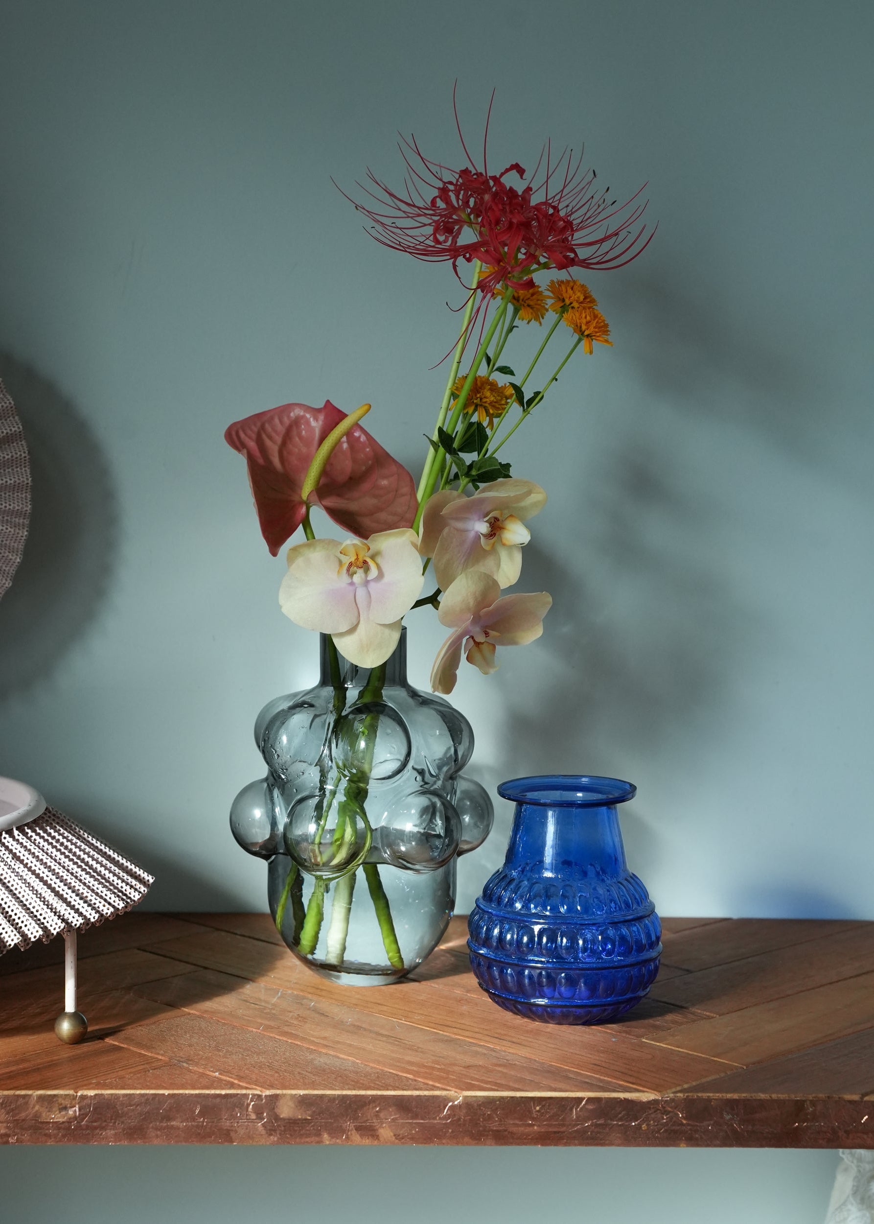 Flower Vase Pomelo Blue Grey