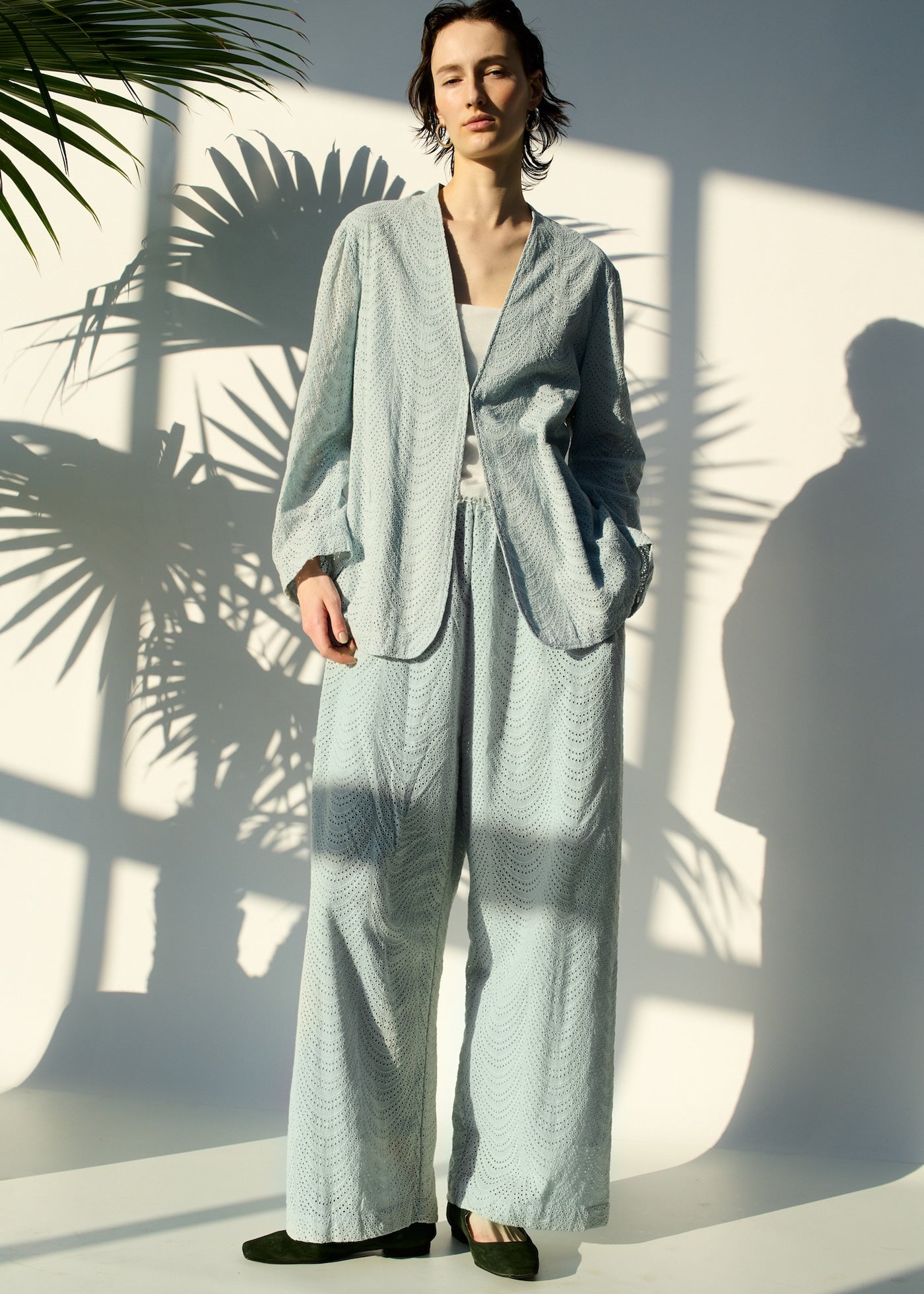 Cotton Voile Neem Cifre Embroidery Pants