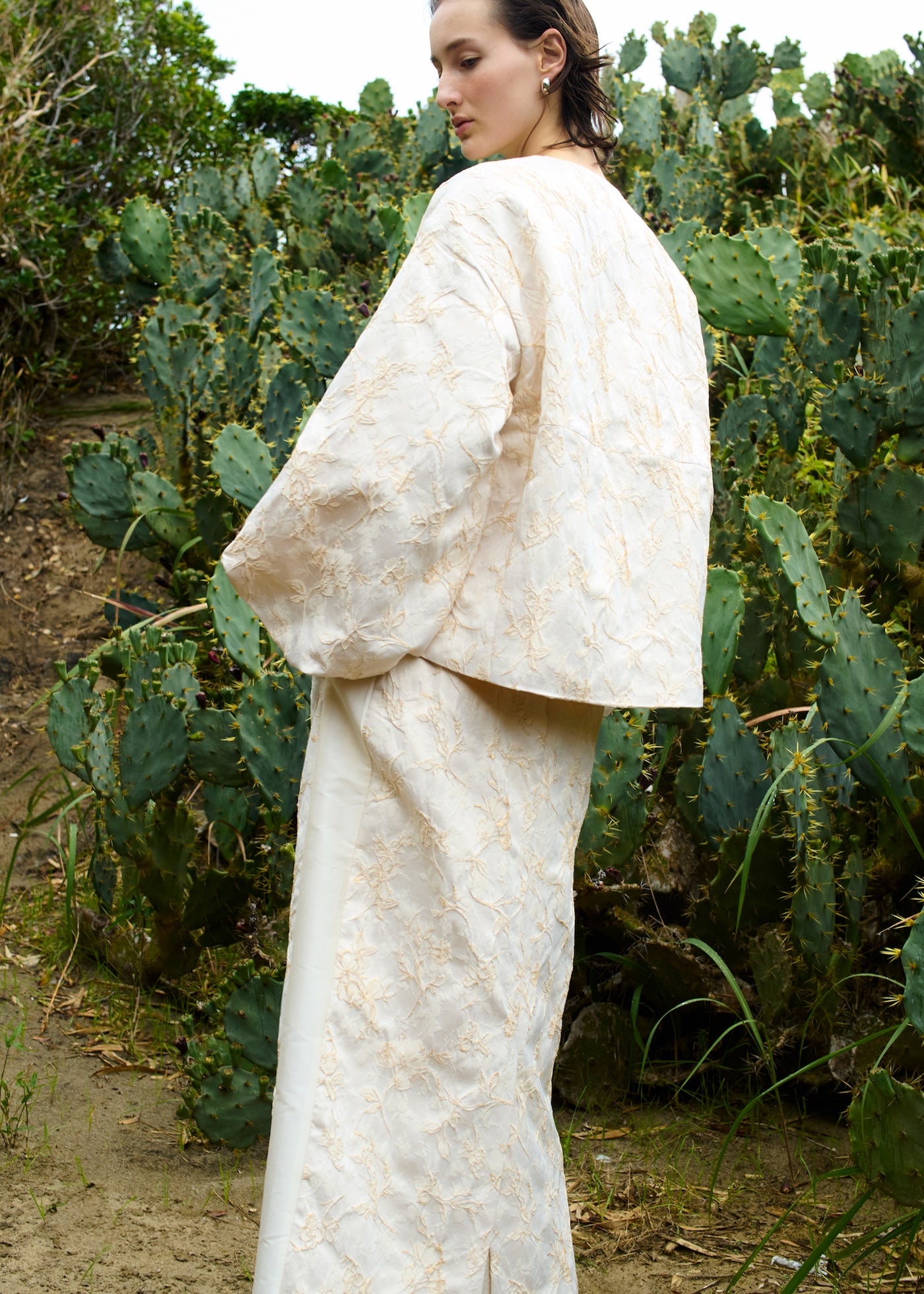 Flower Jacquard Skirt