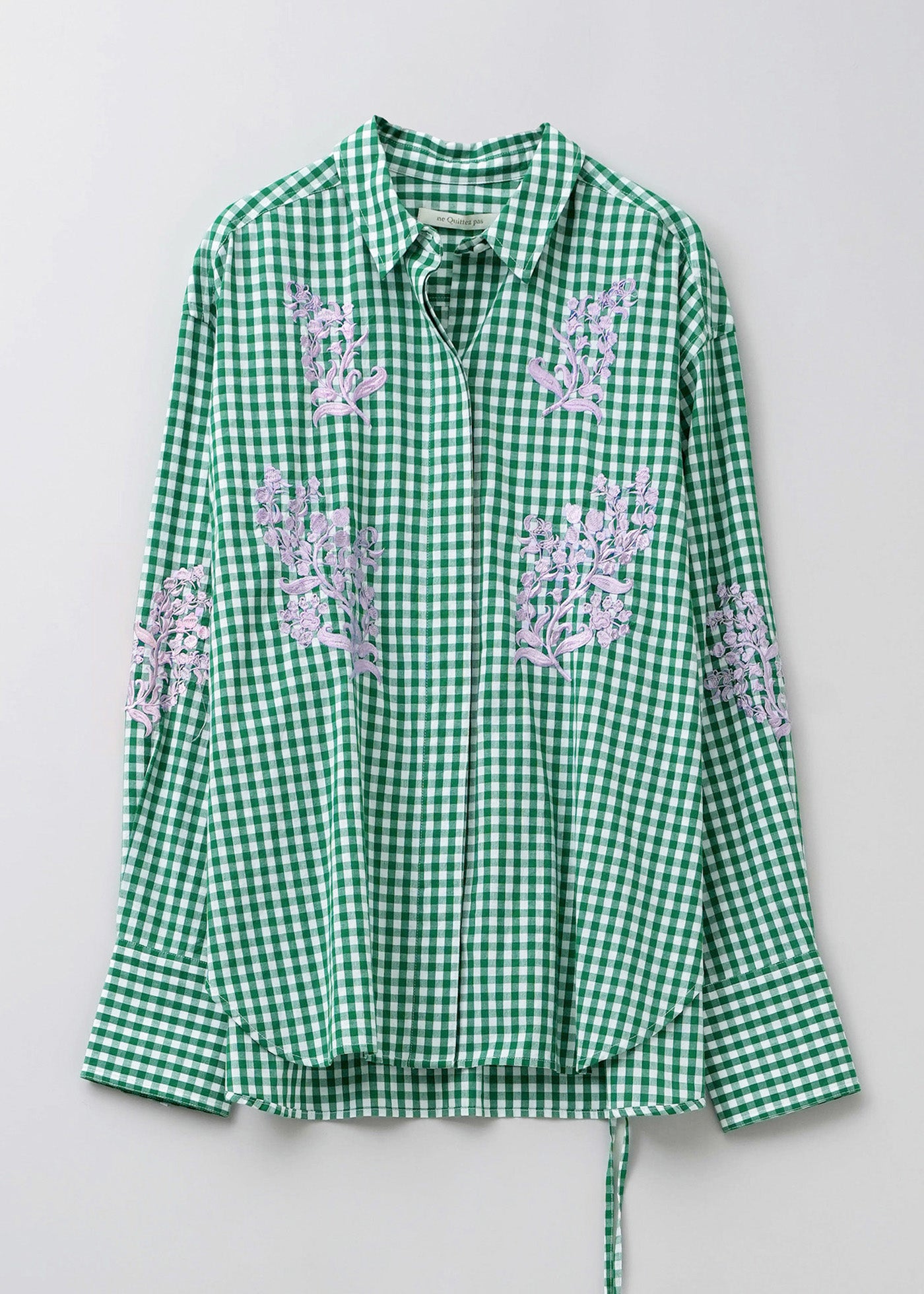 【2/4 10時発売】Cotton Poplin Mimosa Embroidery Shirt