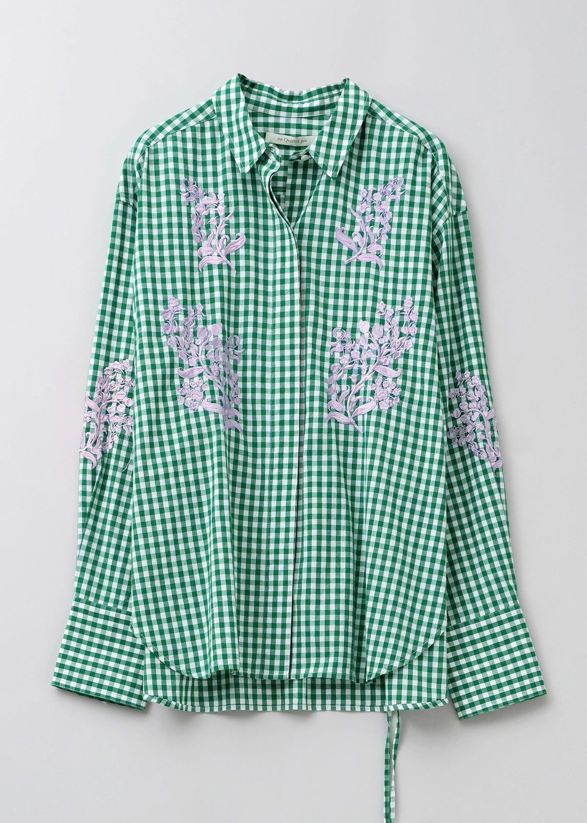Cotton Poplin Mimosa Embroidery Shirt | Pasand by ne Quittez pas 
