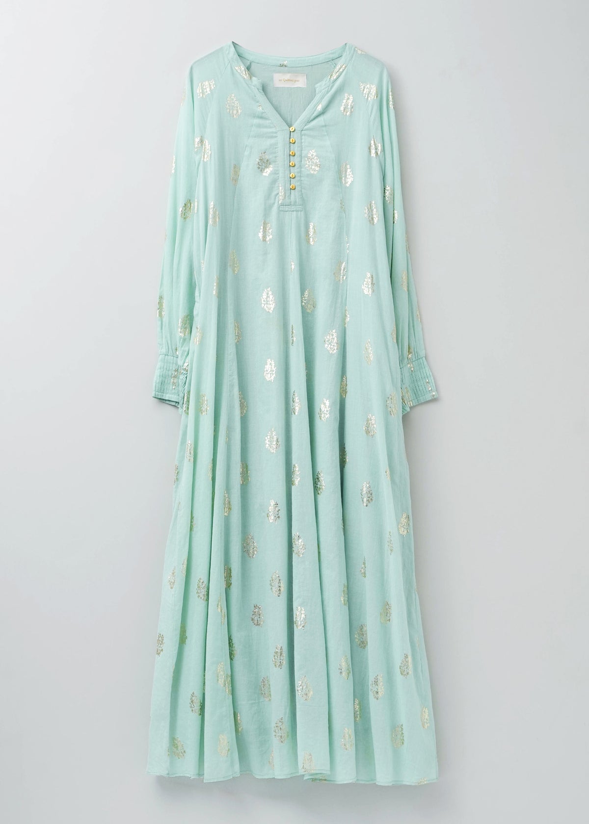 Cotton Voile Foil Flower Print Sleeve Dress | Pasand by ne Quittez 