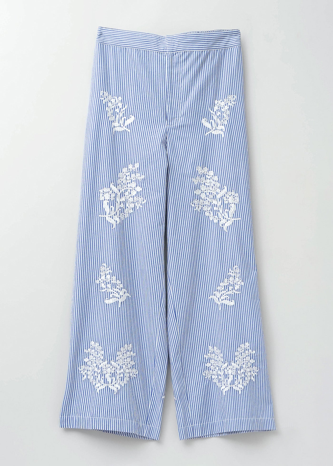 【2/4 10時発売】Cotton Poplin Mimosa Embroidery Pants